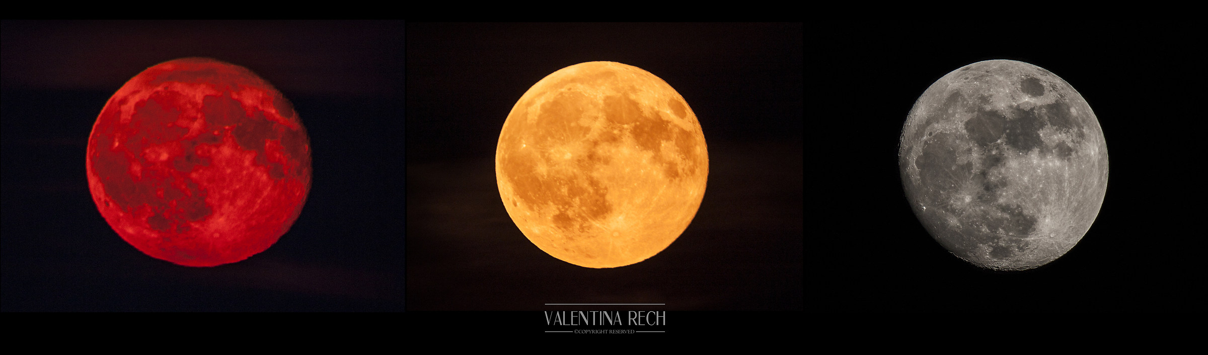 The color of the moon rising