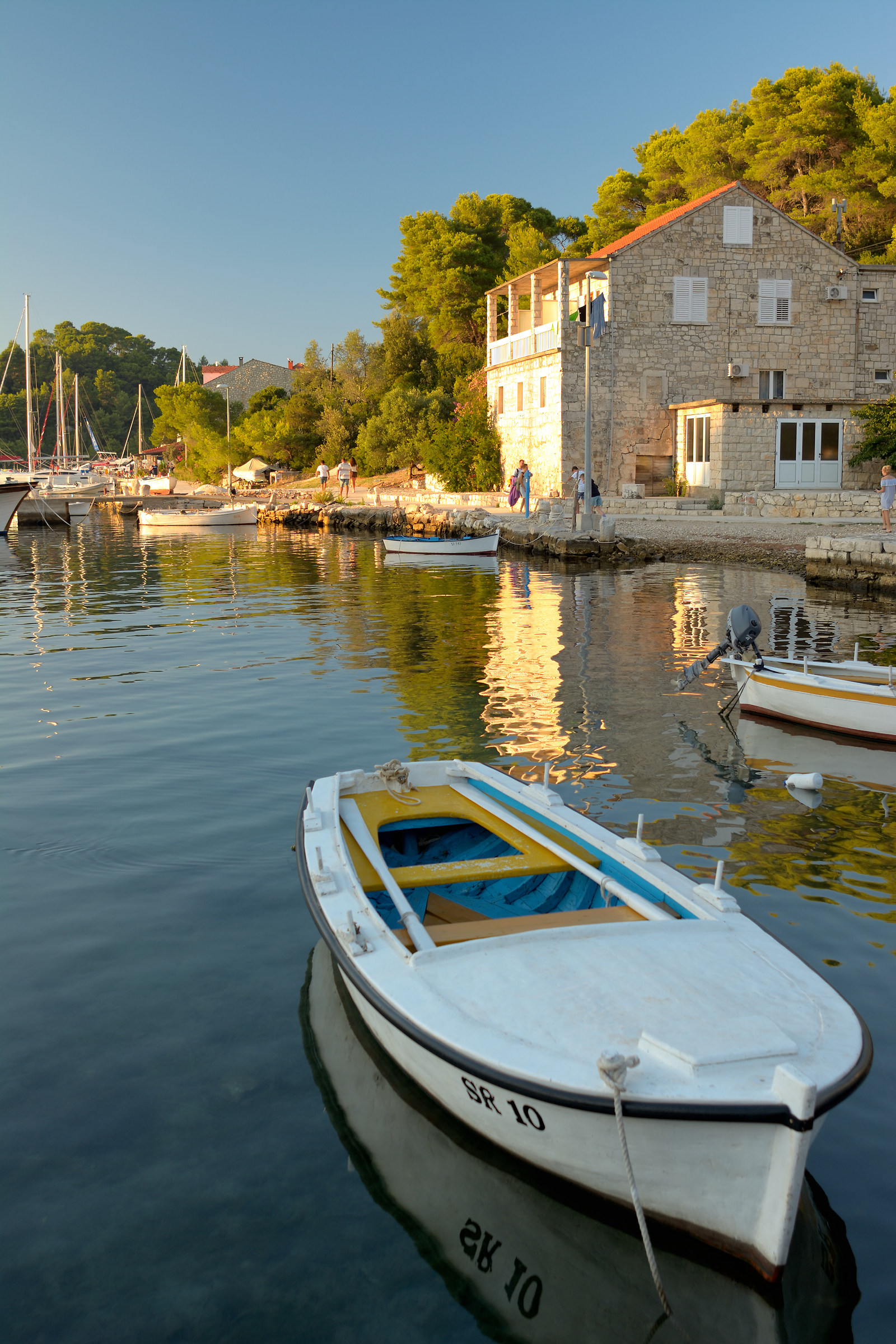 At the port of Pomena, Mljet
