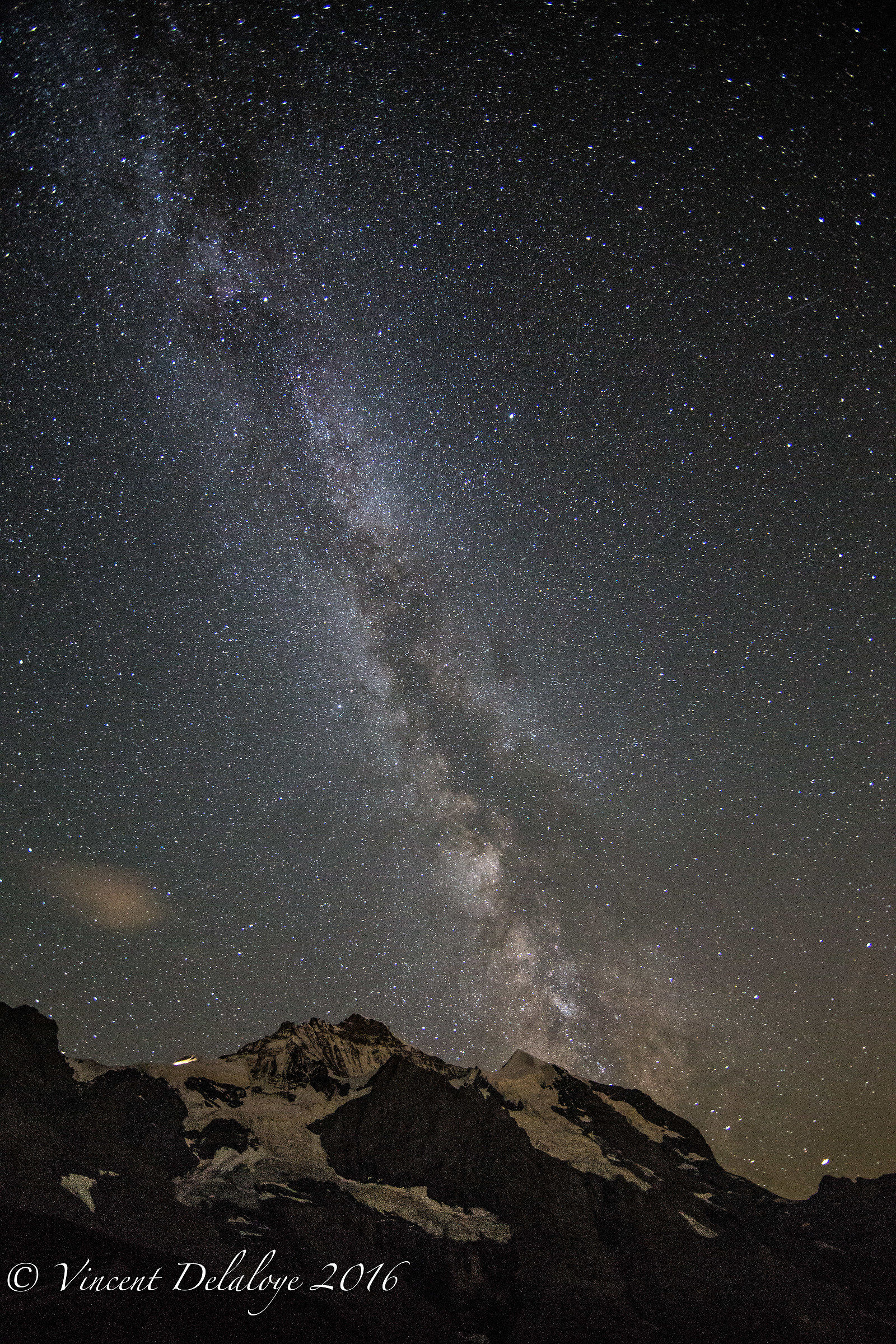 Milky Way over the Jungfrau (4158m)