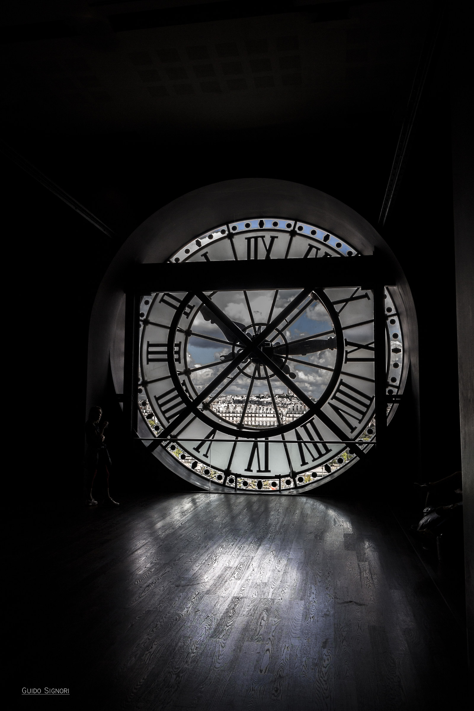 Inside a clock