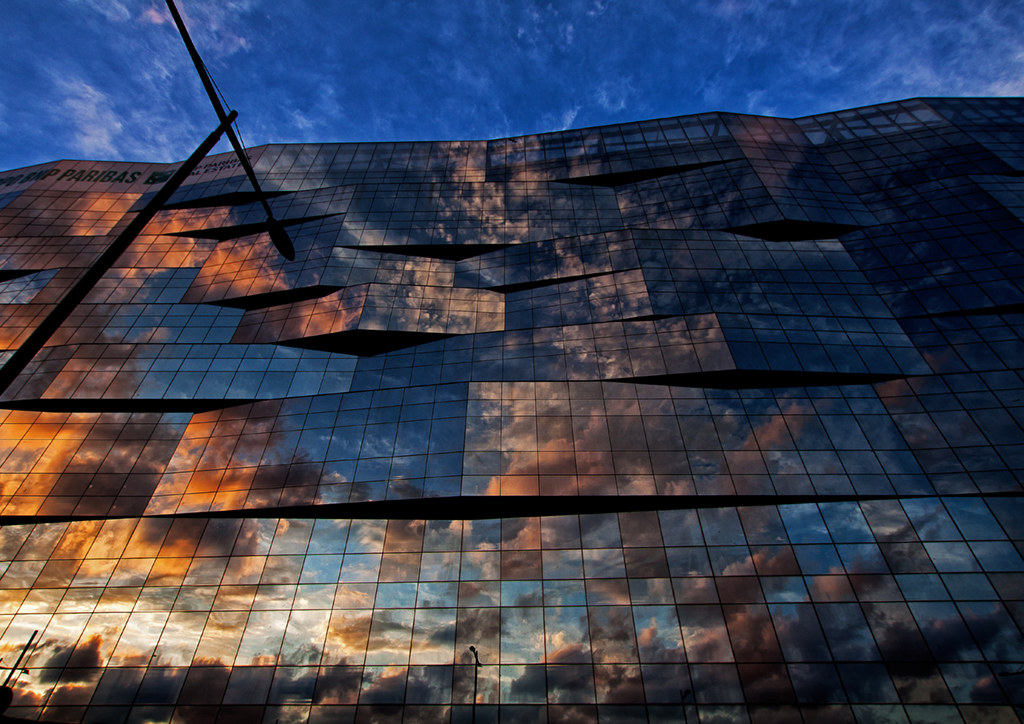 reflected by sky