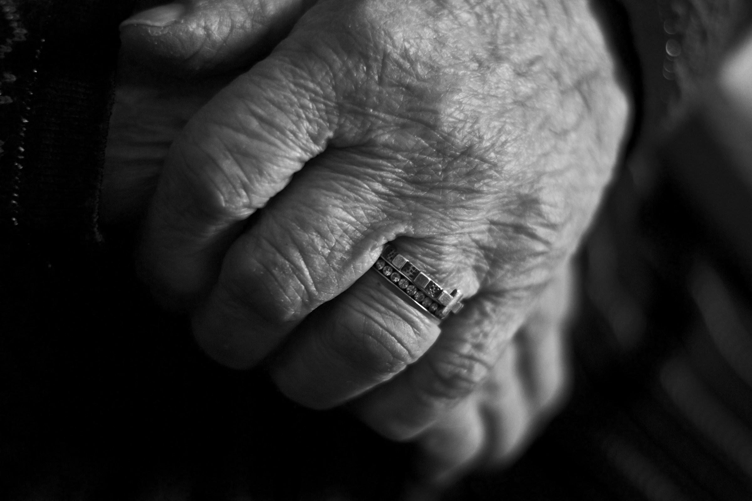 hand of old age