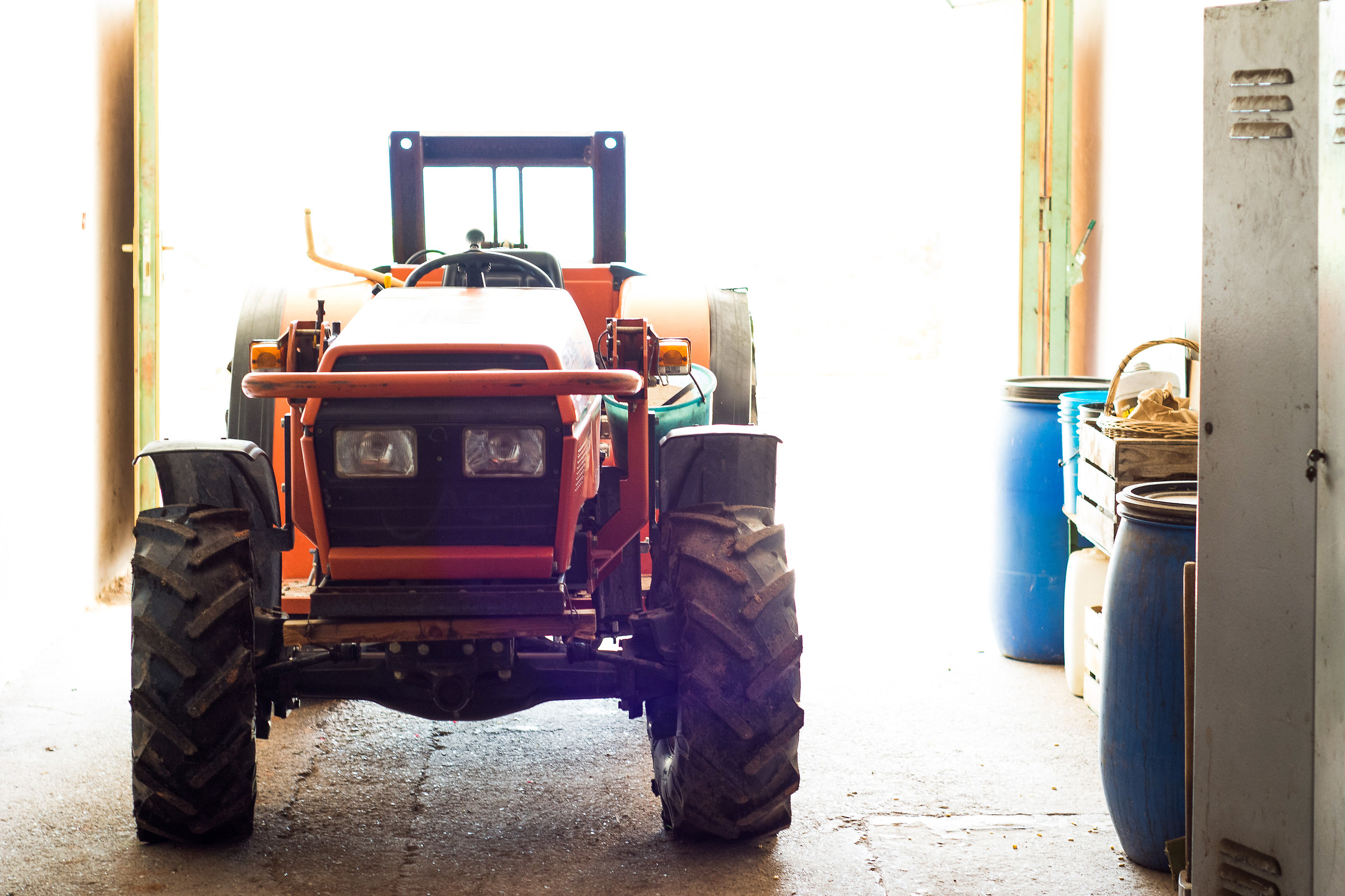 Tractor swallowed by the light