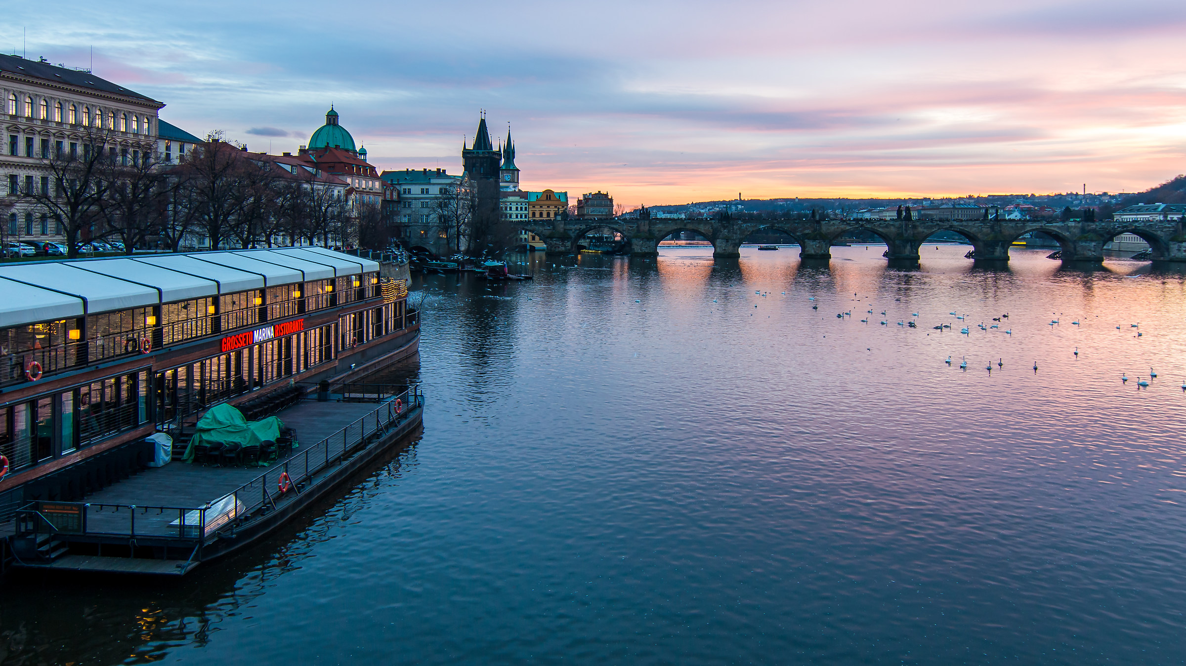 Prague - Sunset on the Danube 1