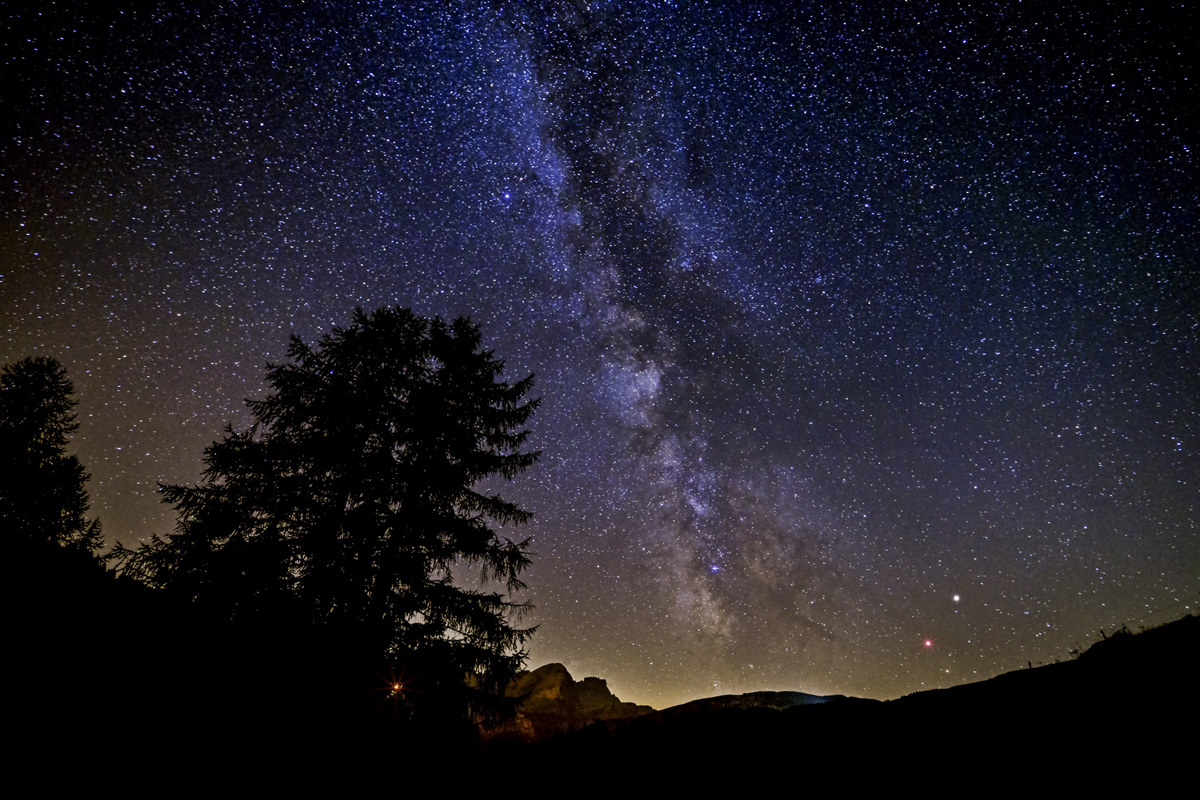 Milky Way with Mars and Saturn