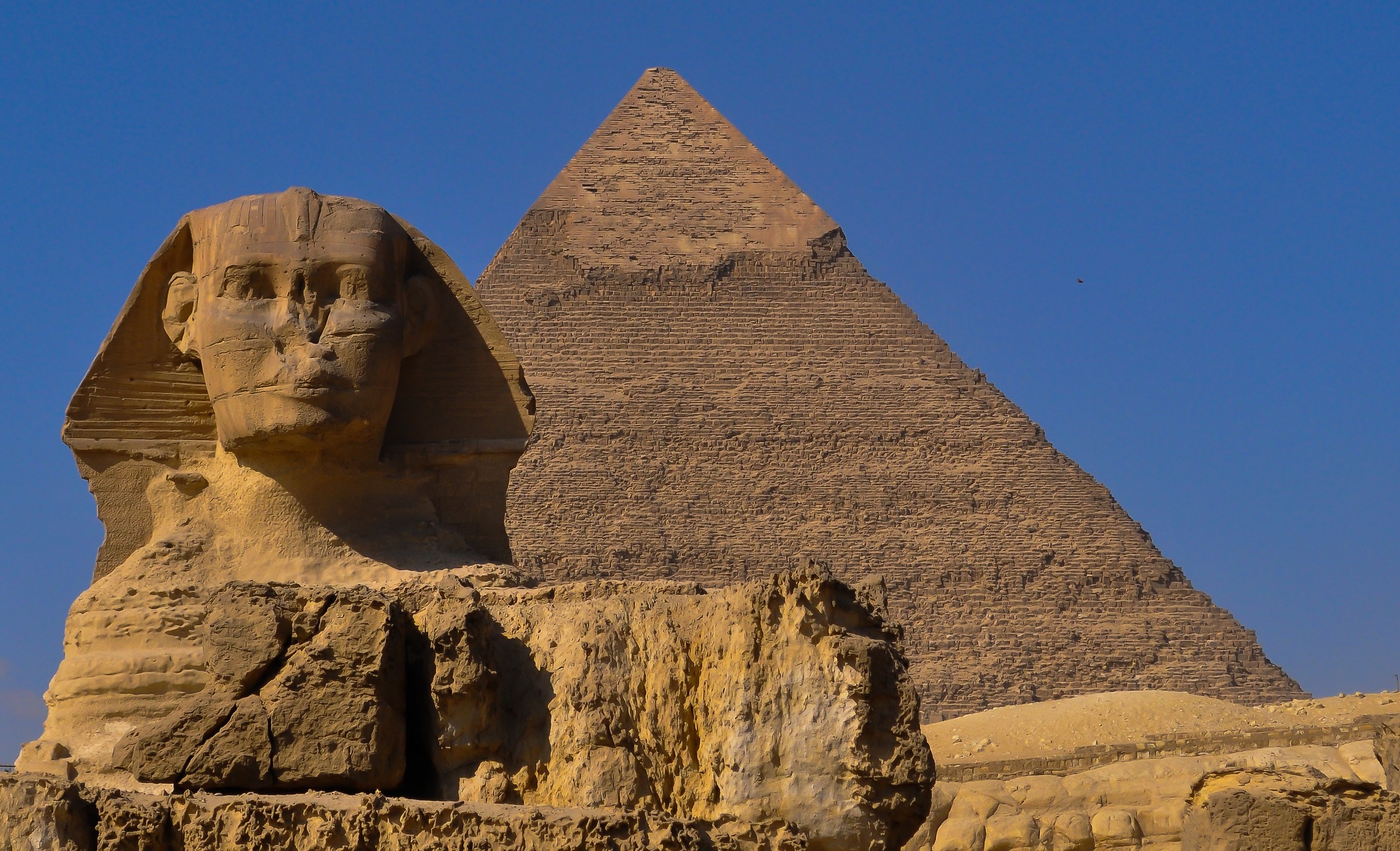 The sphinx and pyramid