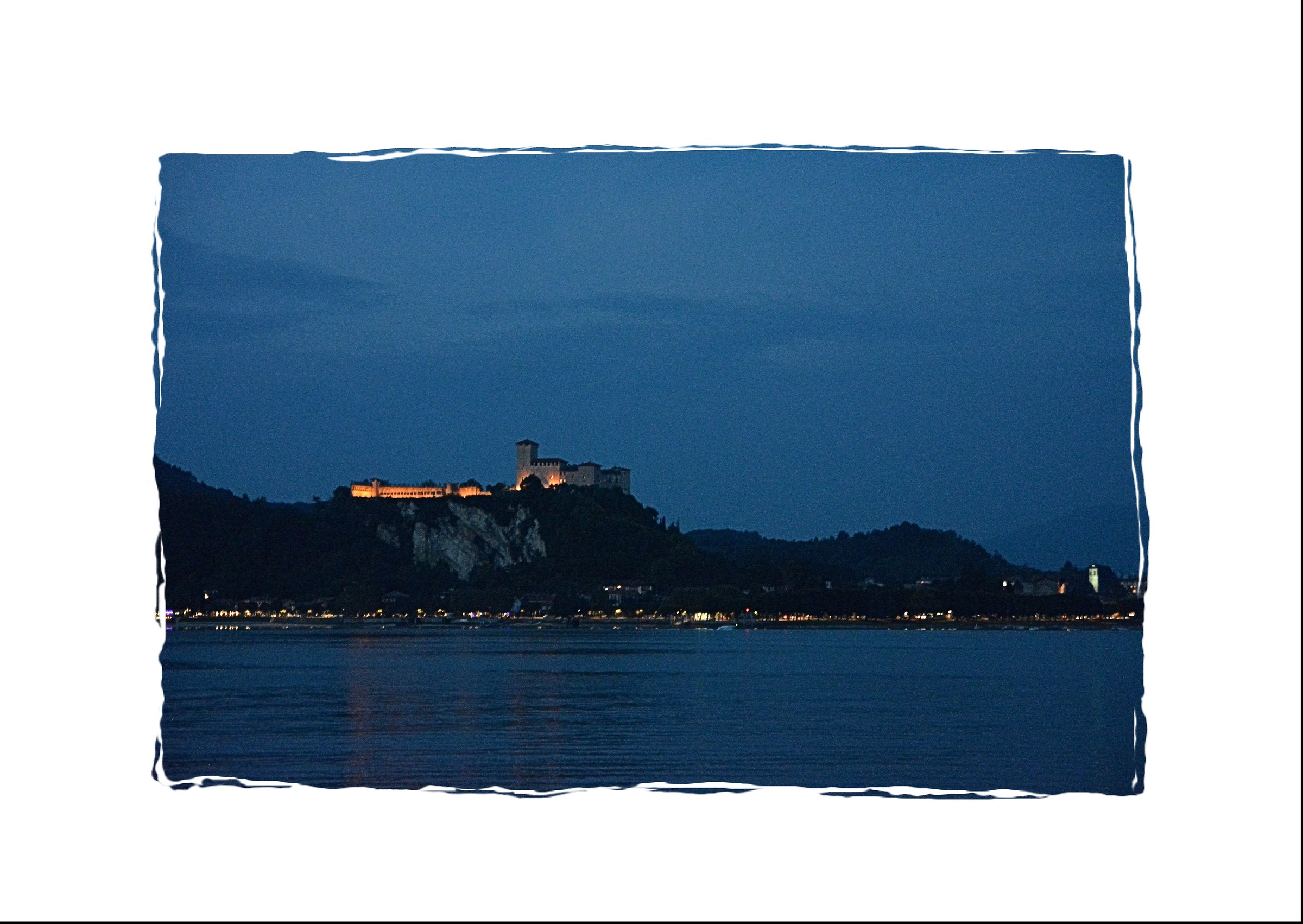 The Rock of Angera blue hour