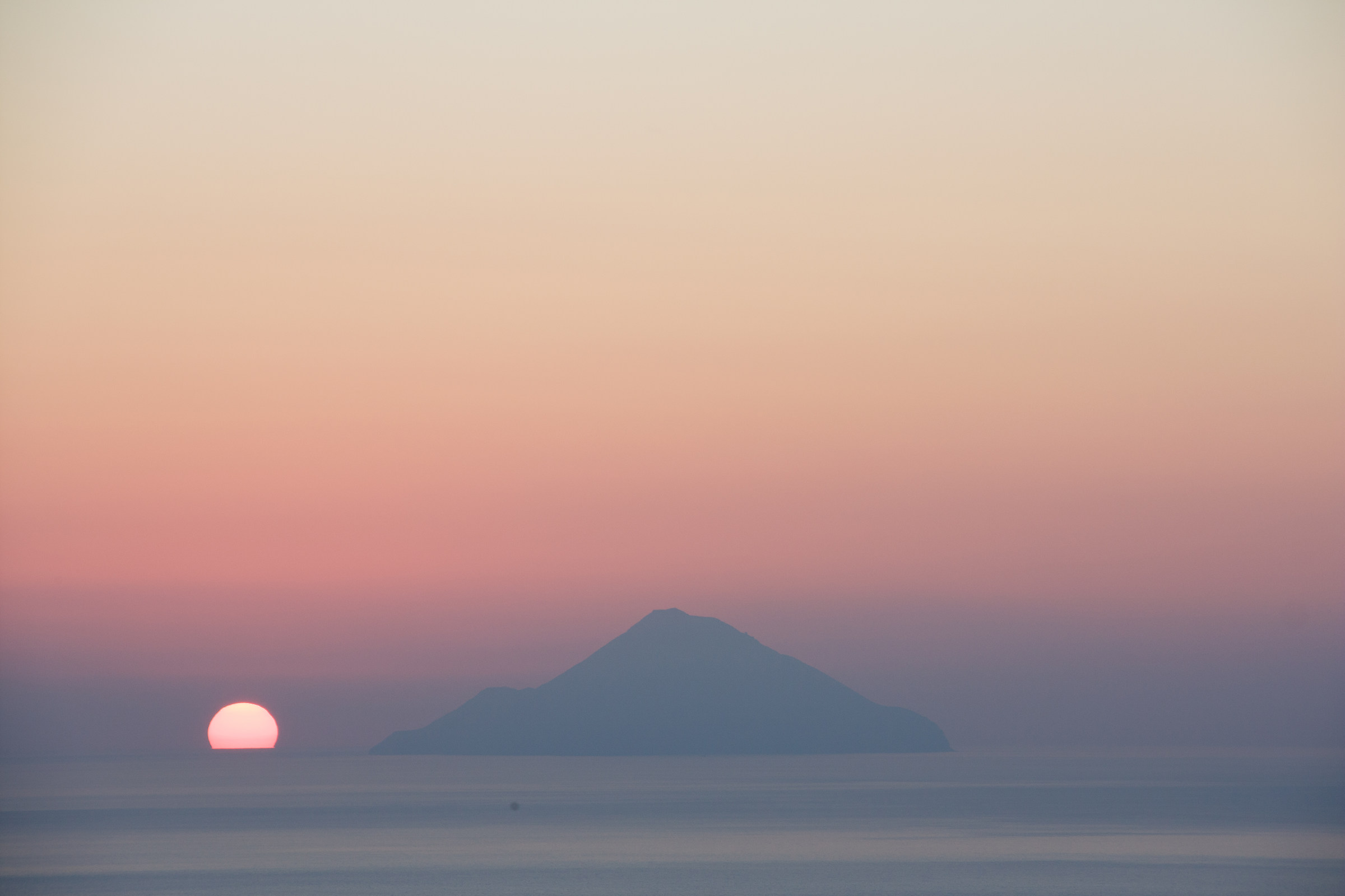 Stromboli at sunset