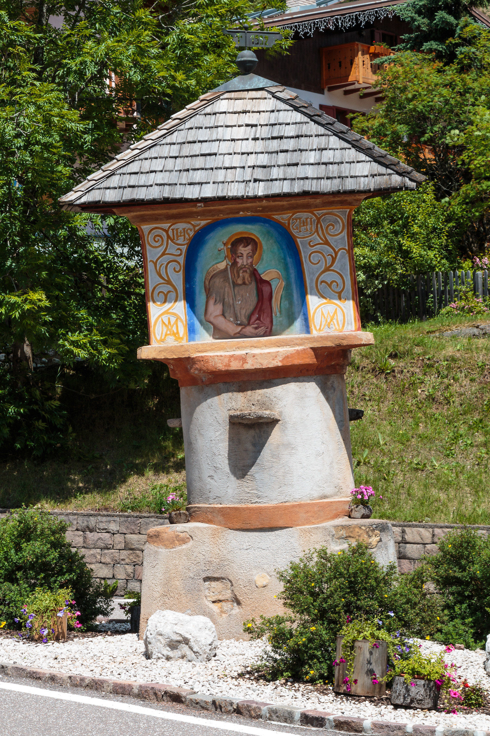 shrine in San Giovanni Battista. Vigo di Fassa.