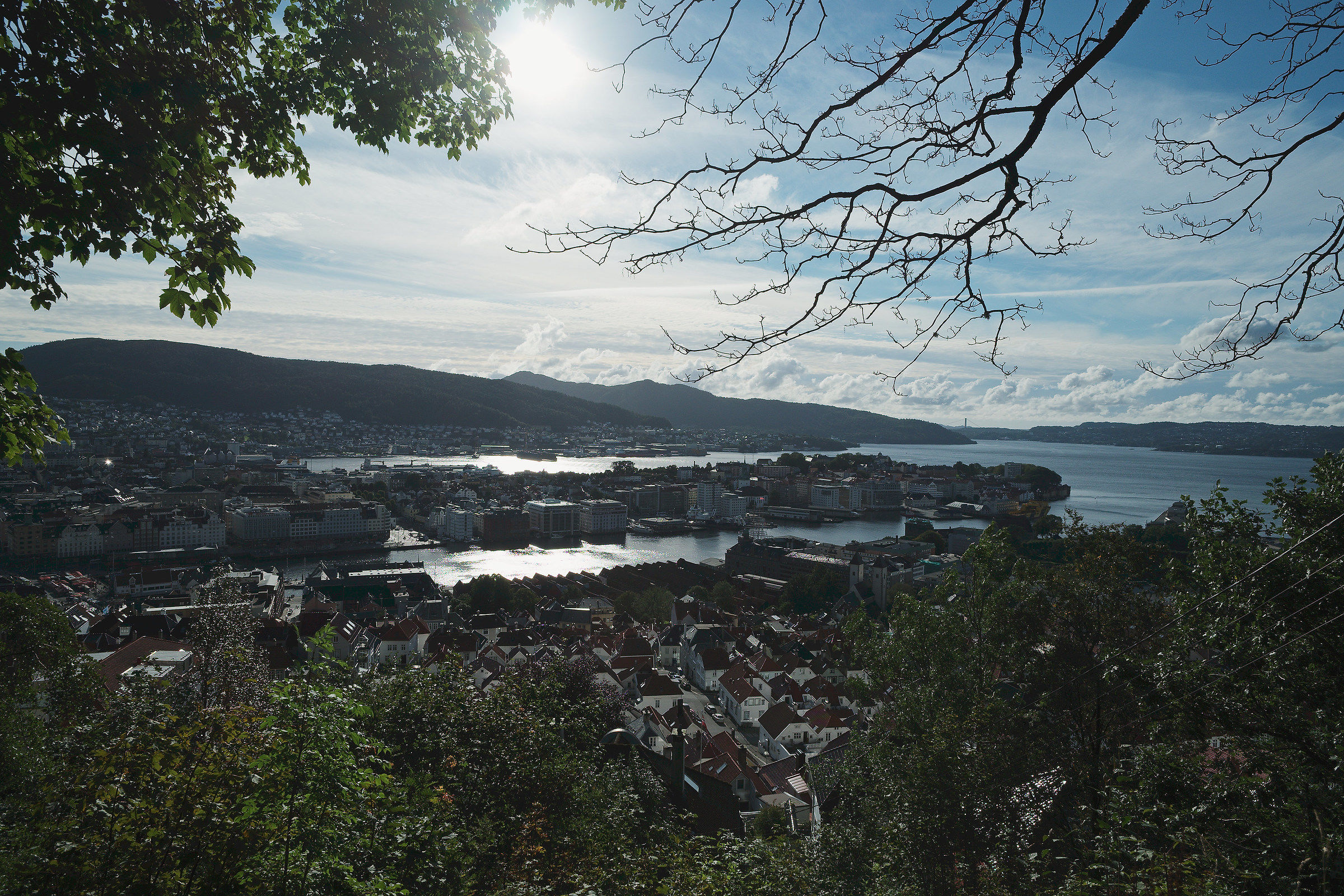 Bergen vista panoramica