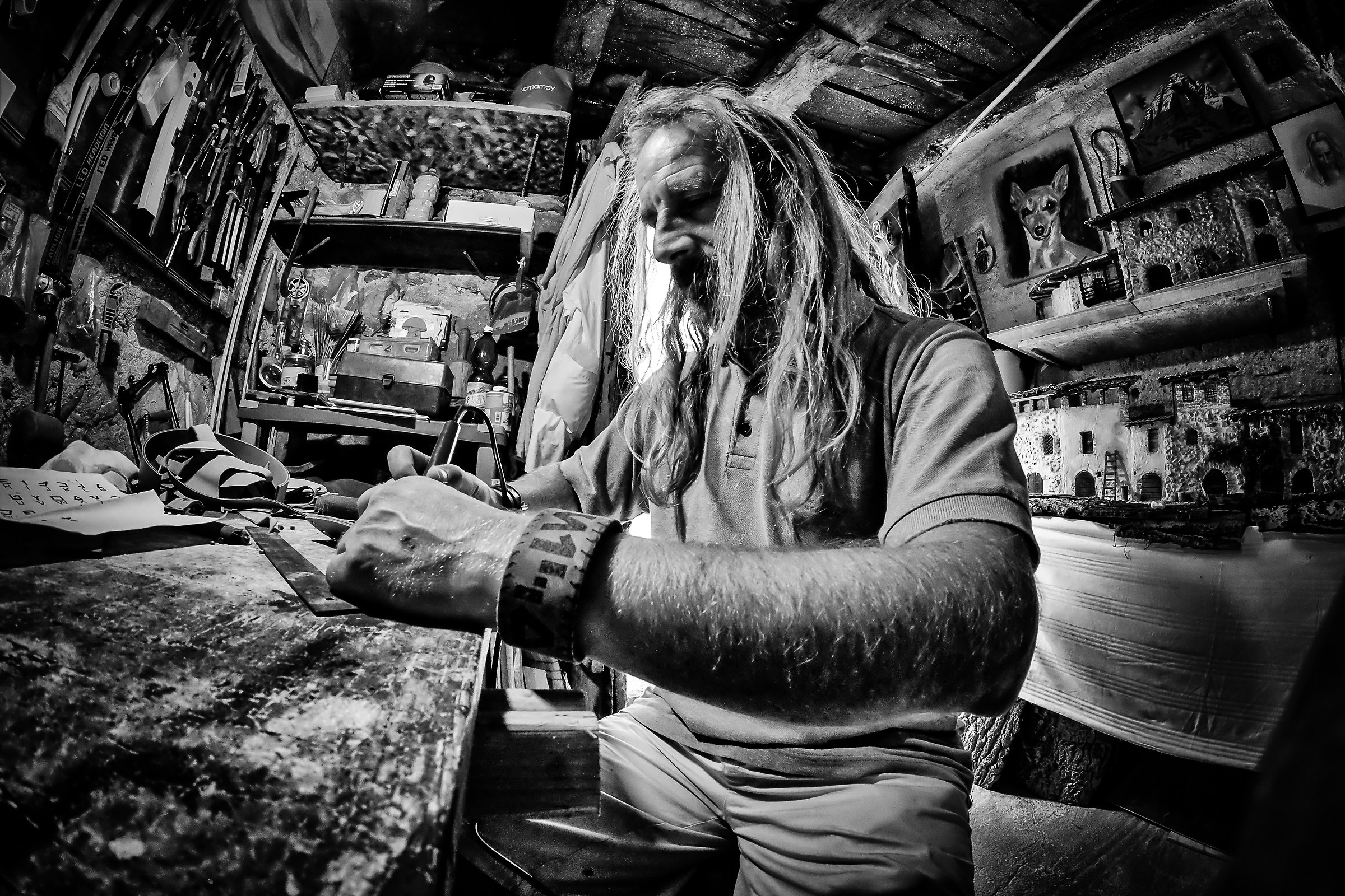 il laboratorio di Nico, l'artista