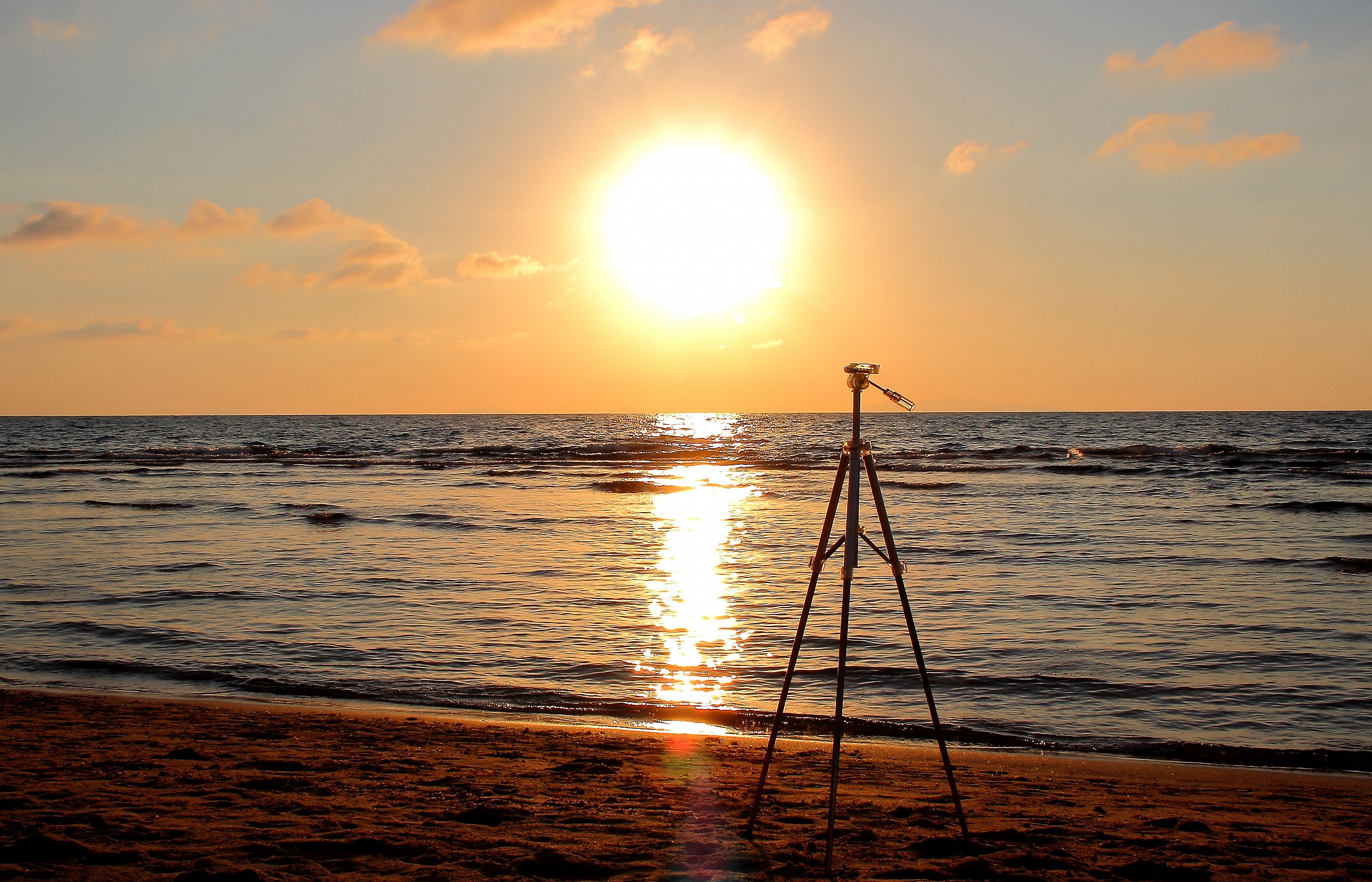 tramonto con stativo