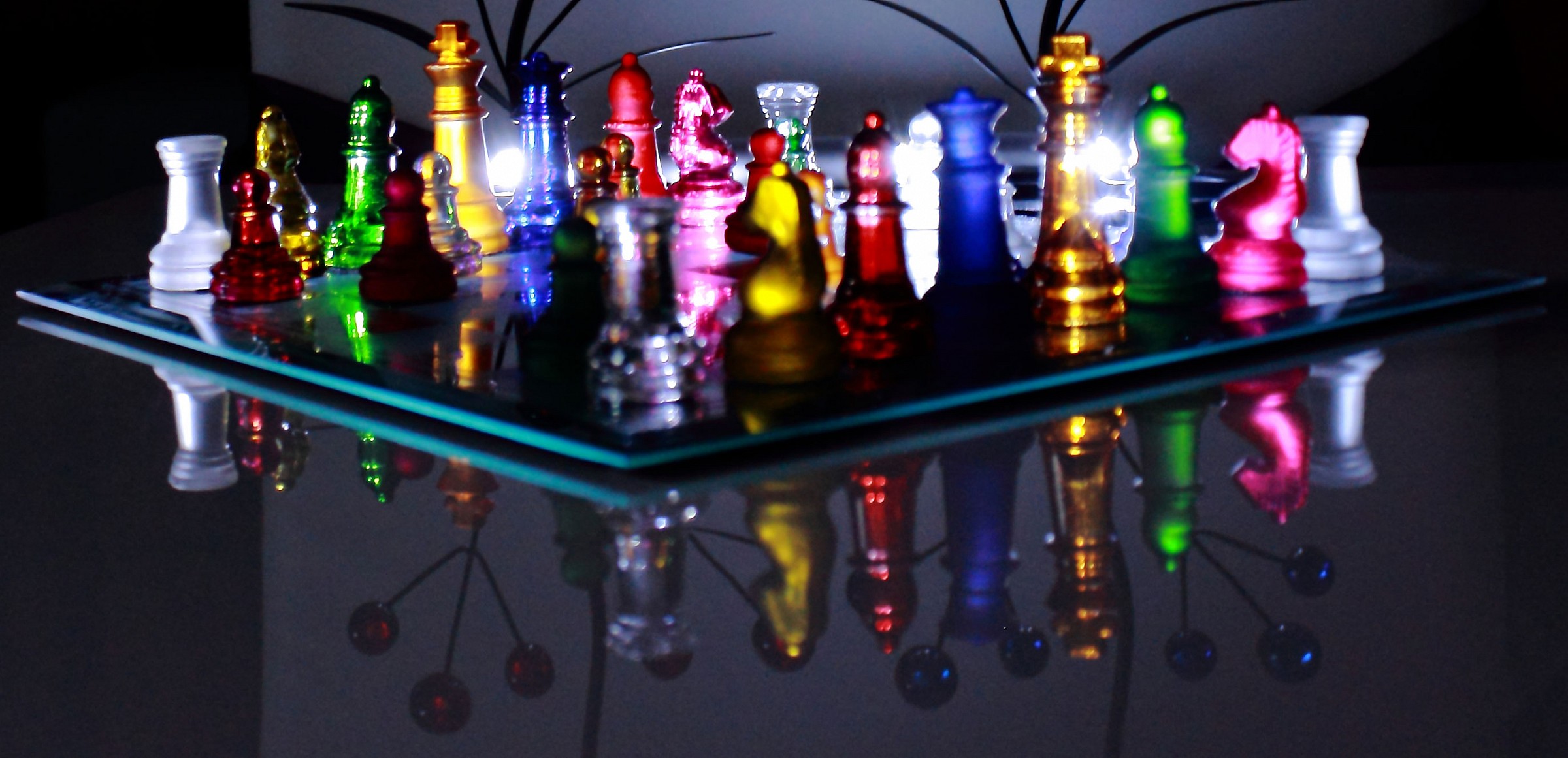 una scacchiera colorata