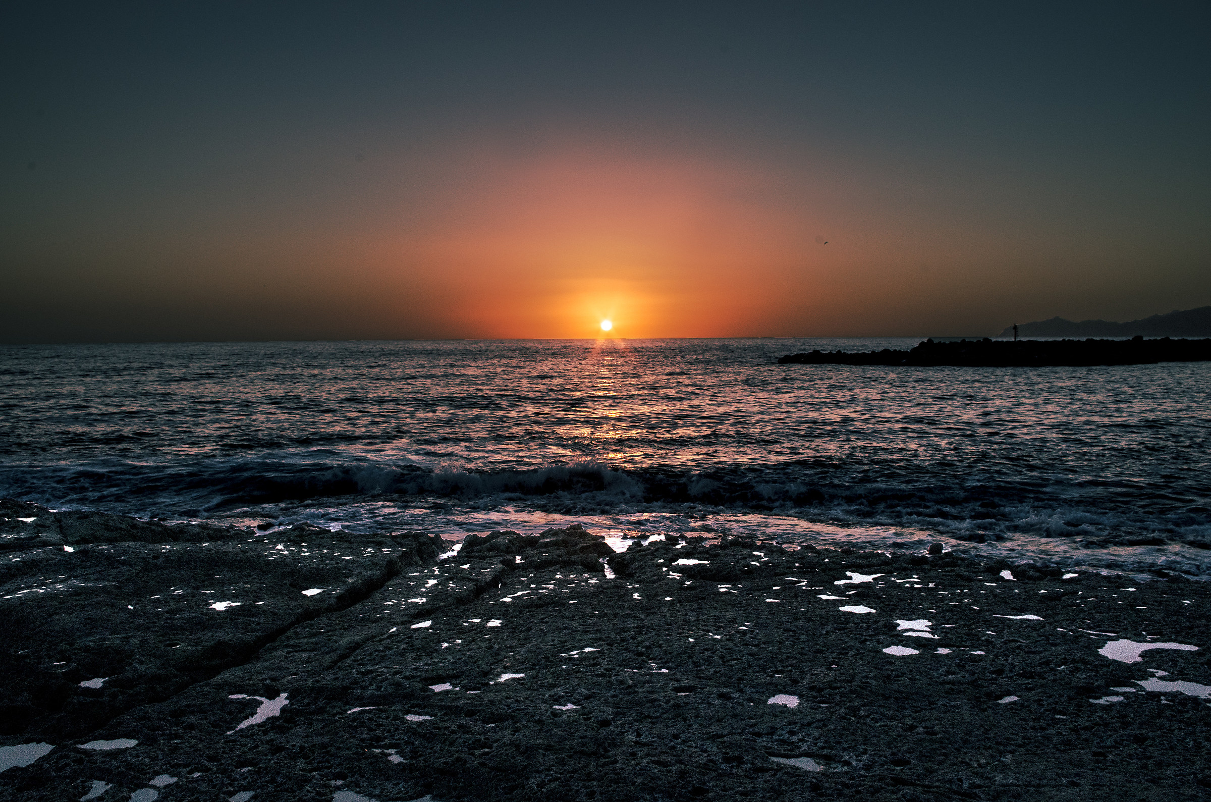 from the rocks sunset