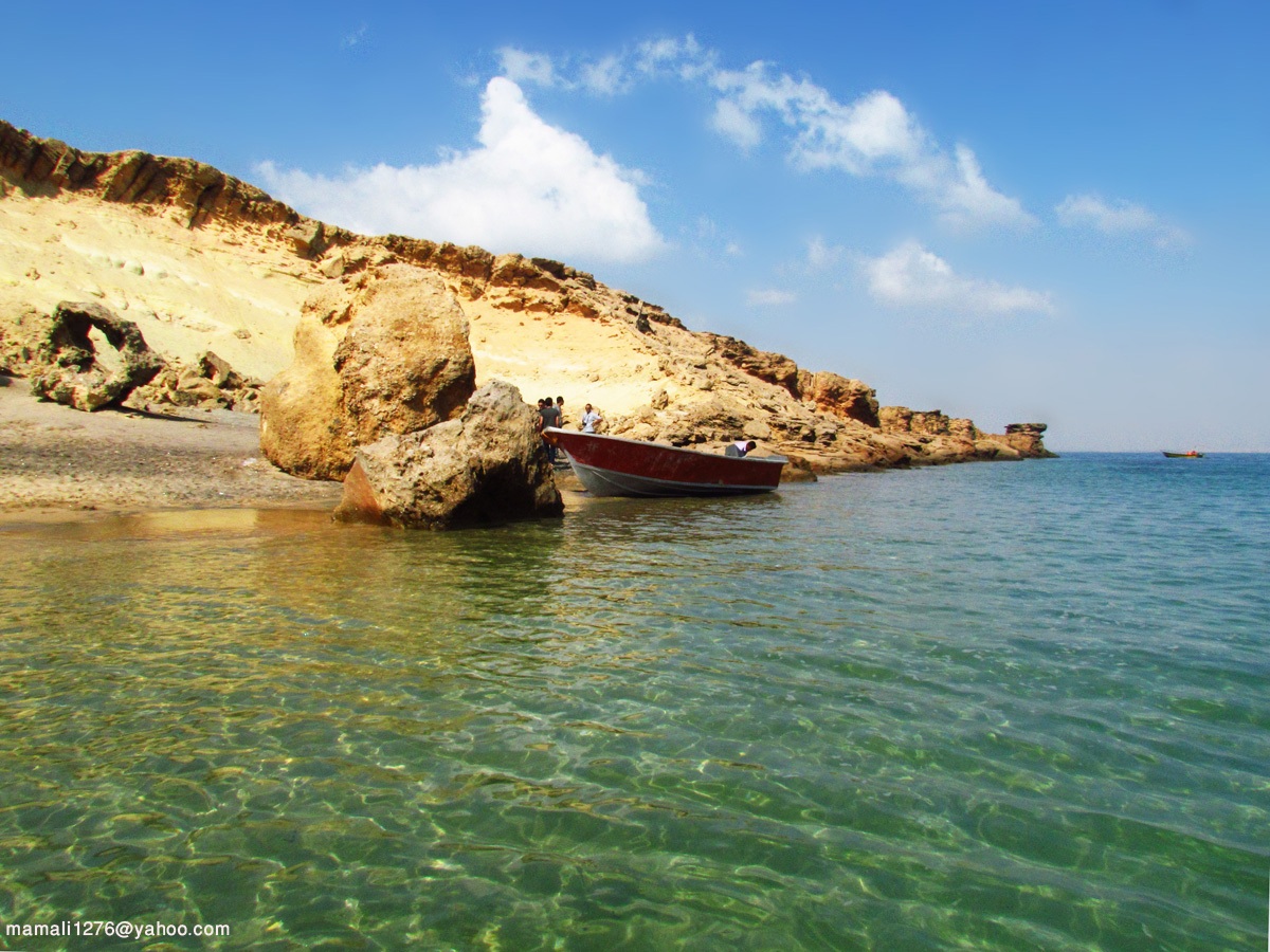persian gulf-sea side of Hengam island