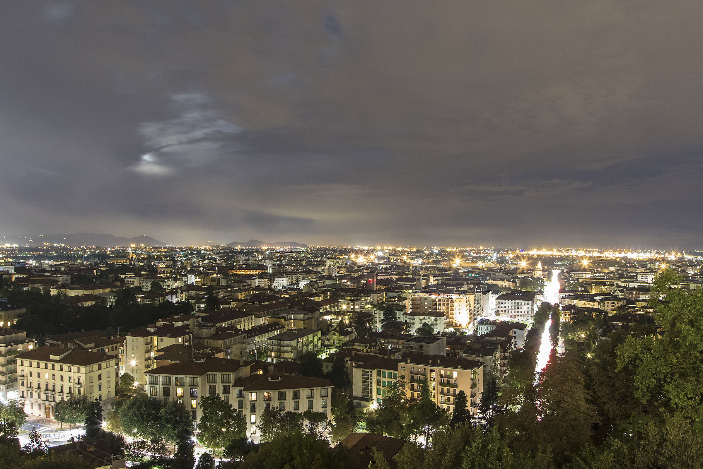 Bergamo centro vista da Città Alta