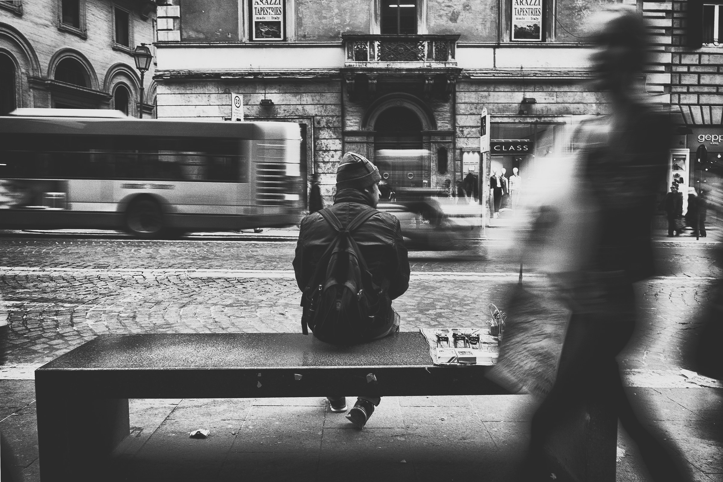 The time in the streets of Rome