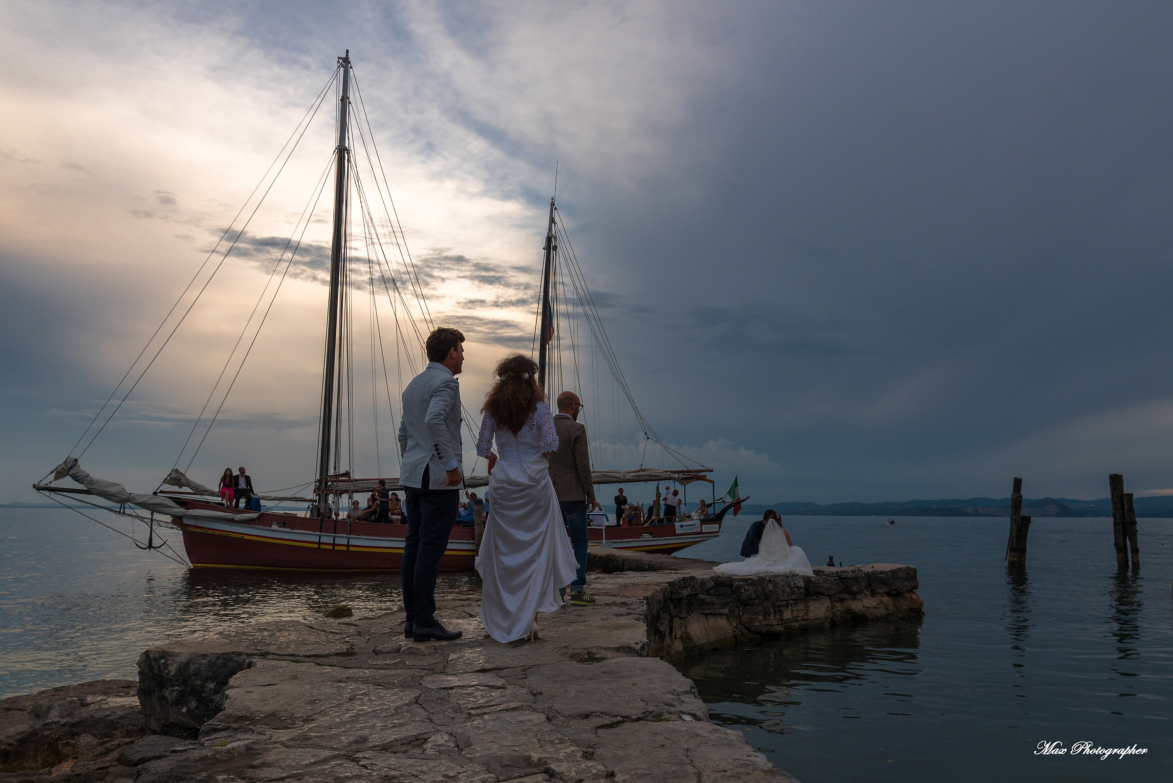 A romantic sunset in San Vigilio