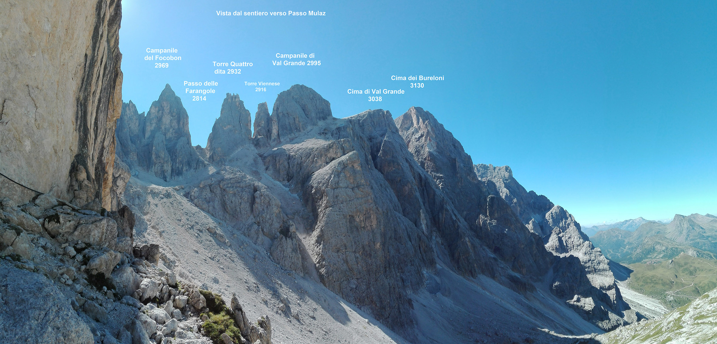 View towards the Pale from the path to the ref. Volpi