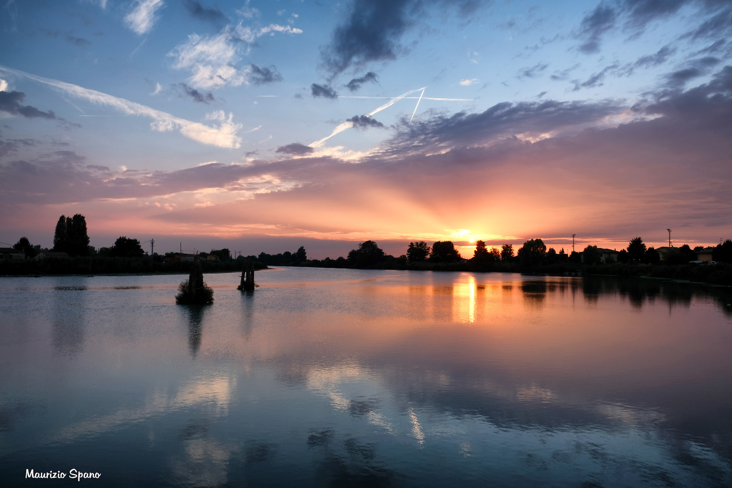 The water colors of the sky that covers it