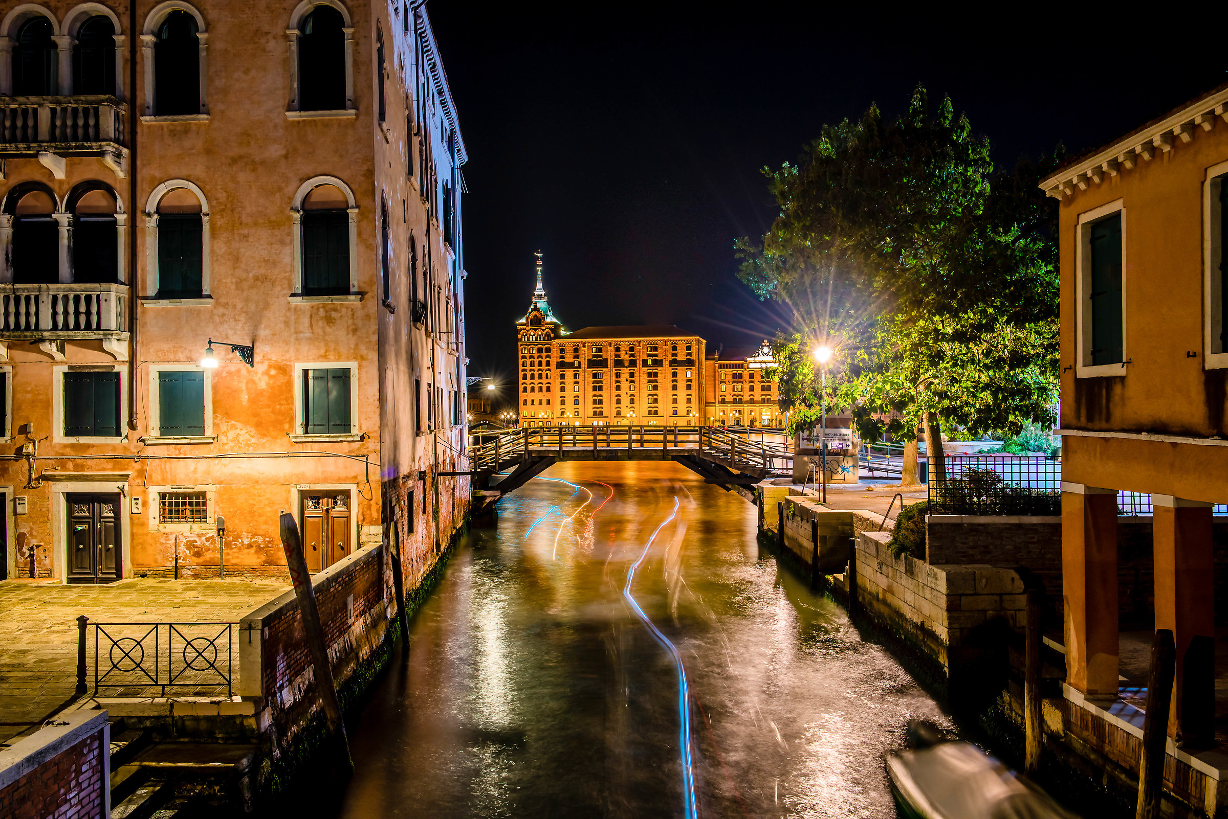 Venice at night.