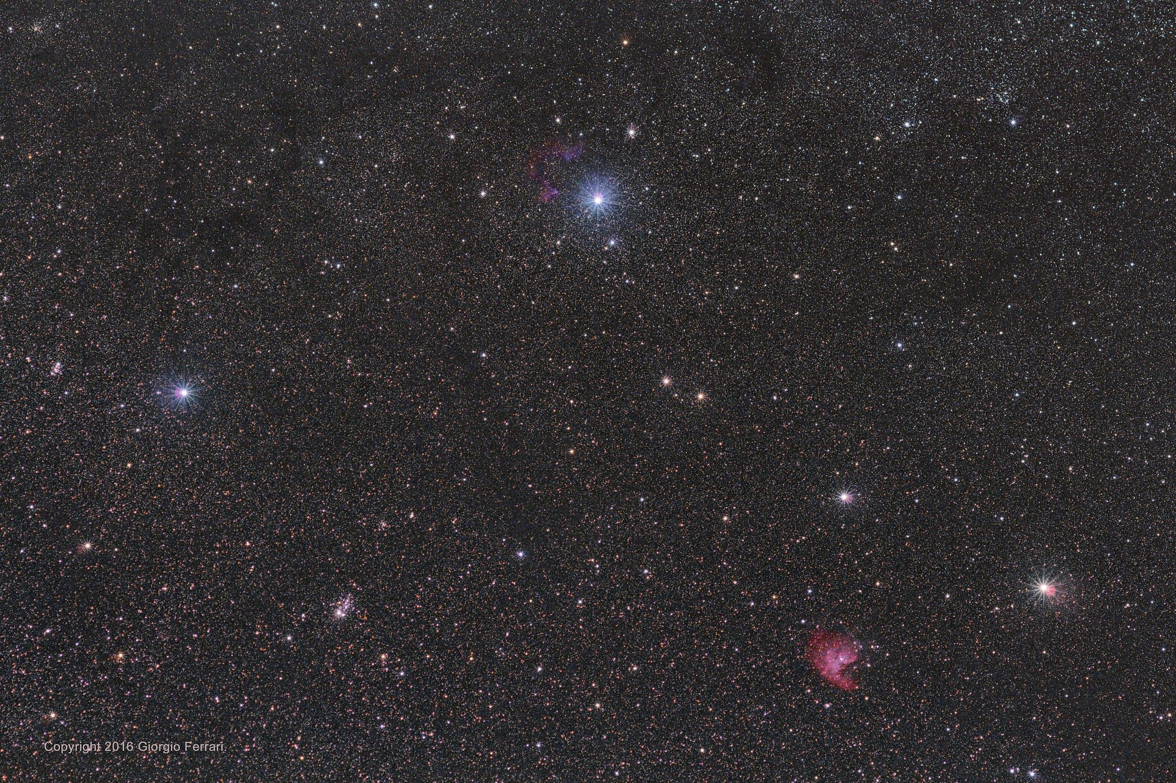 Cassiopeia + Nebulosa Pacman