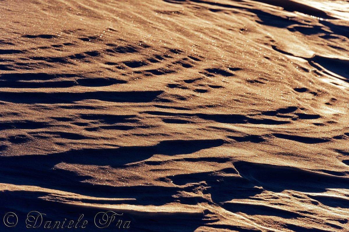 Neve scolpita dal vento.