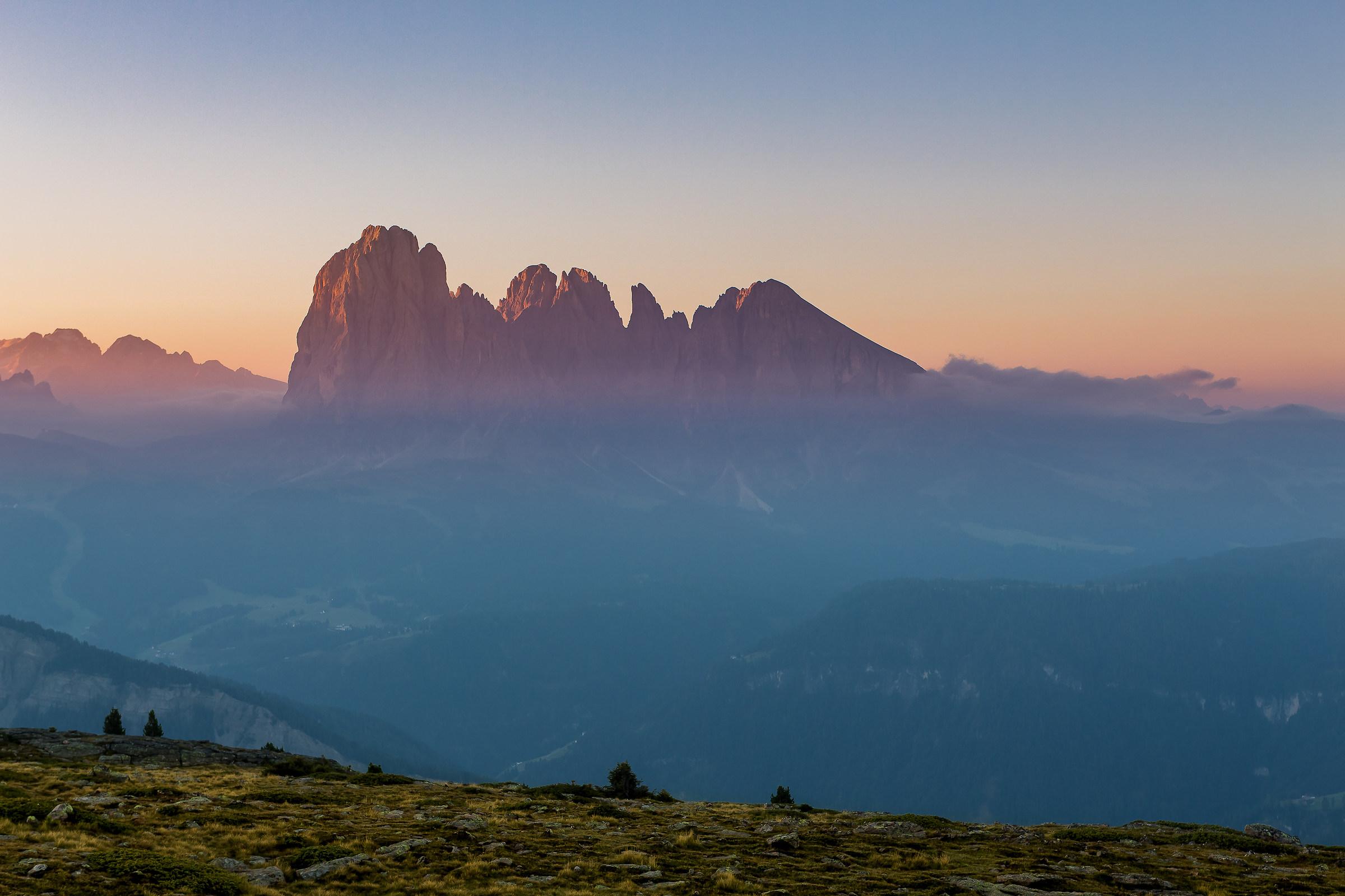 First light of the Sassolungo