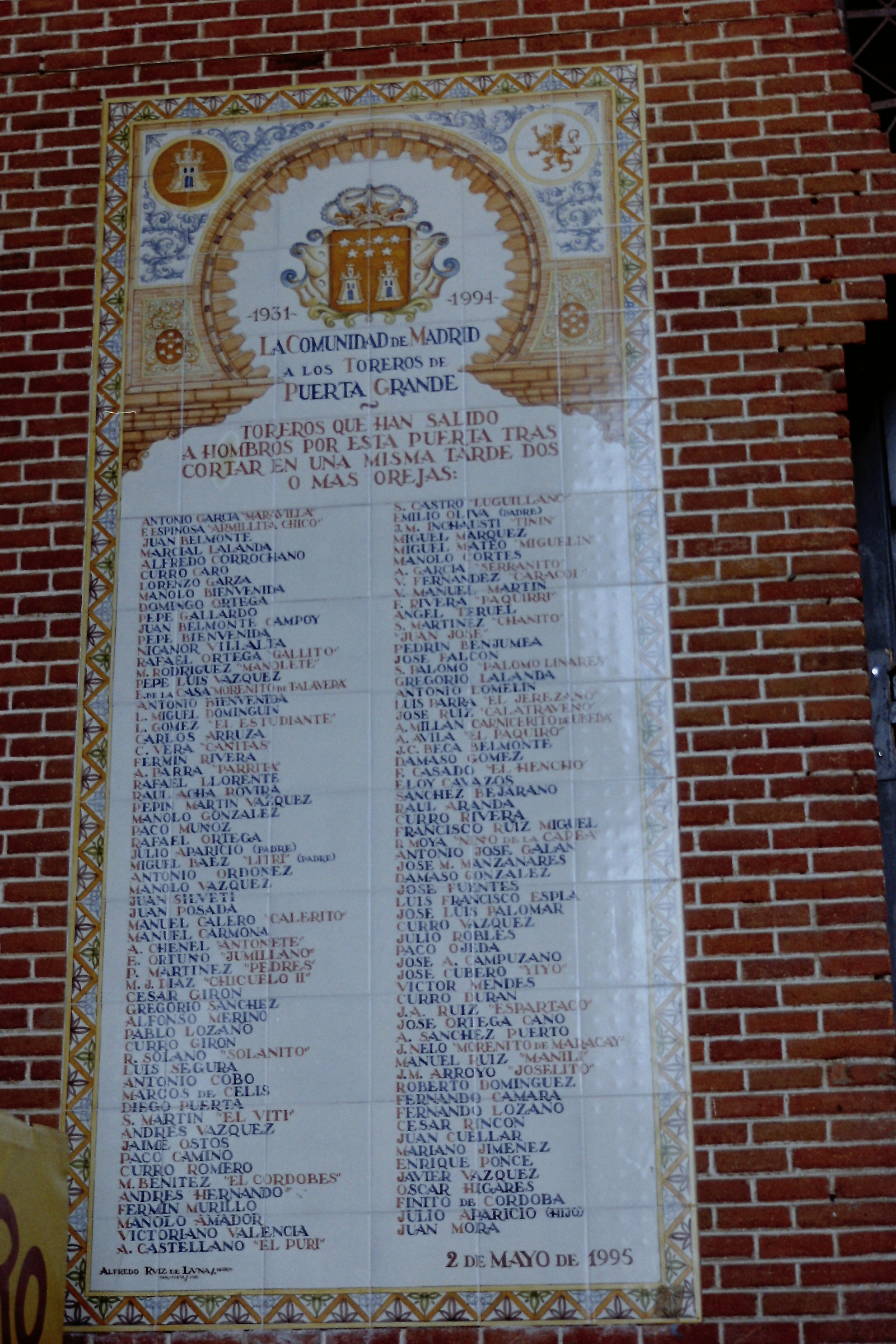 All'ingresso della Plaza de toro.Madrid