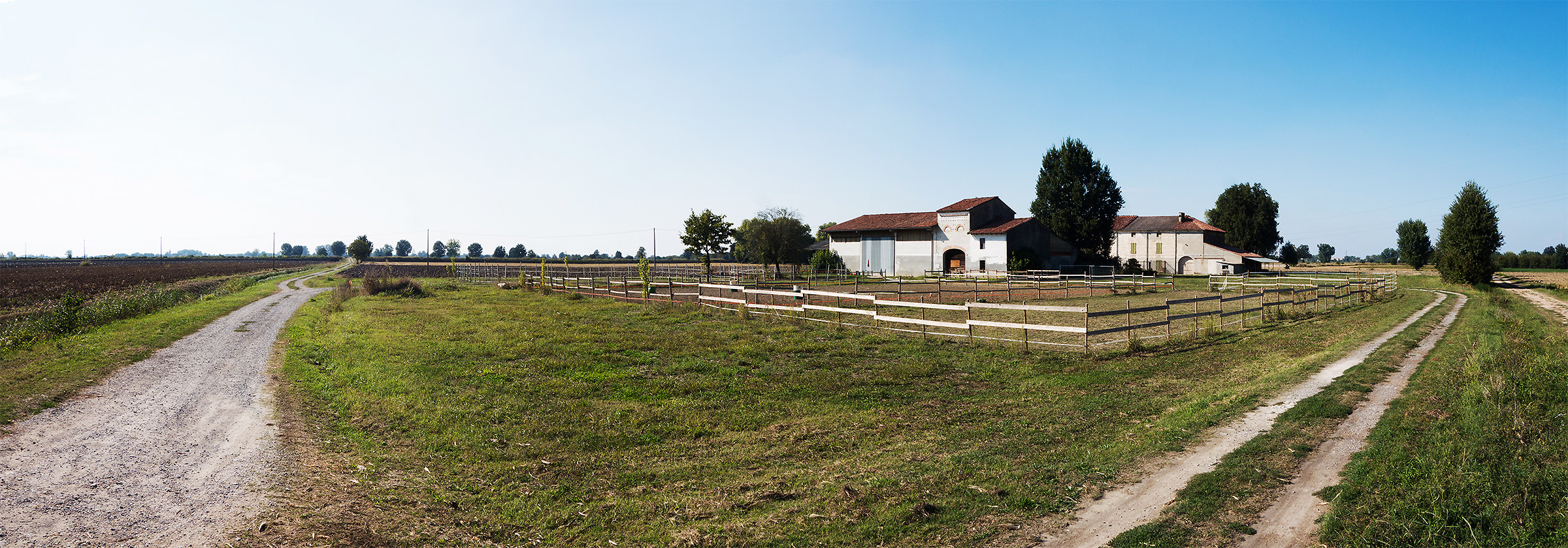 Panoramica cascina Praterie di Scandolara Ravara