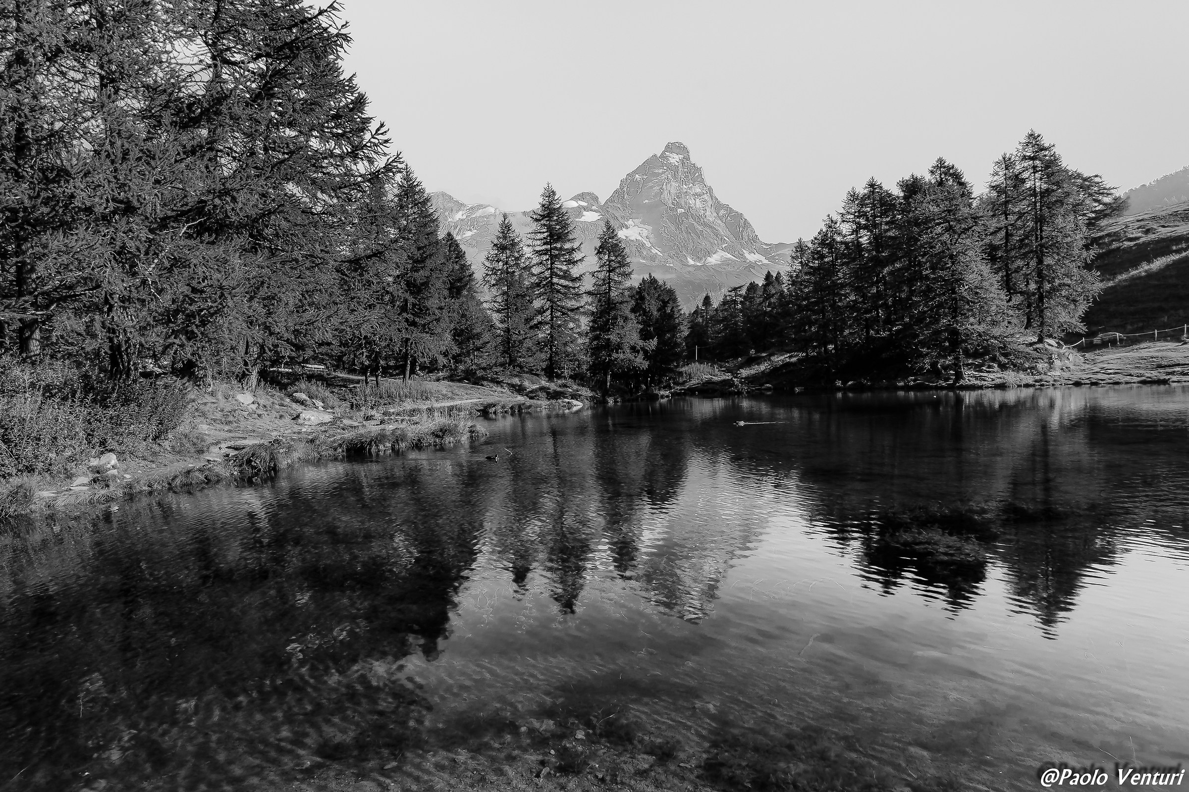 blue lake and Matterhorn in my way