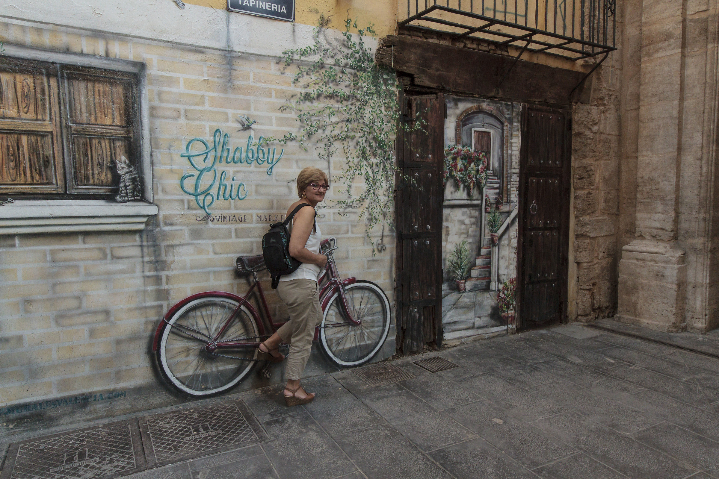 Passeggiando in bicicletta.