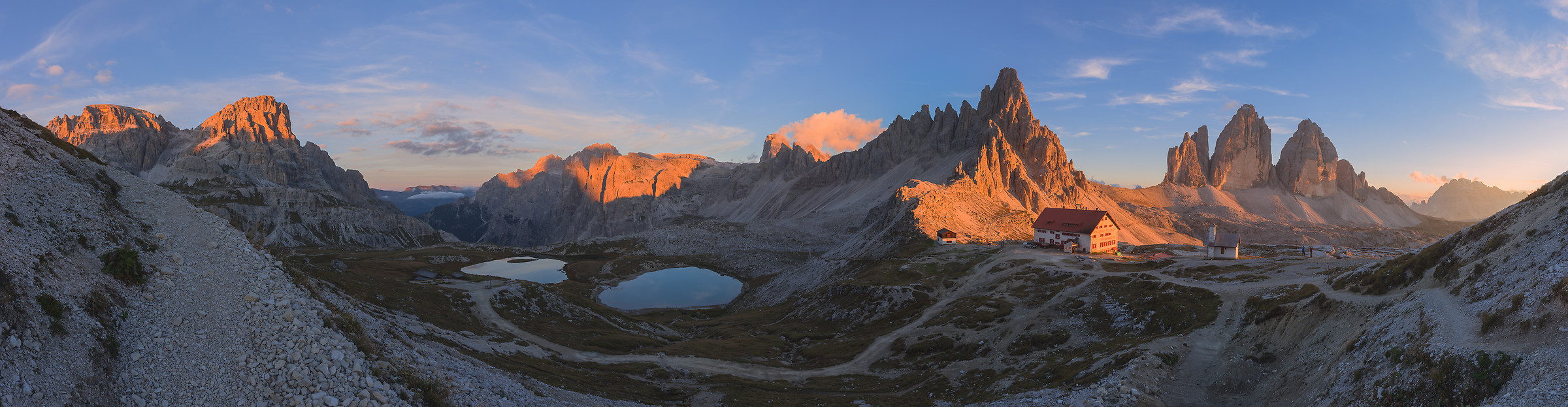 Panoramica Tre Cime dai piedi del Sasso di Sesto