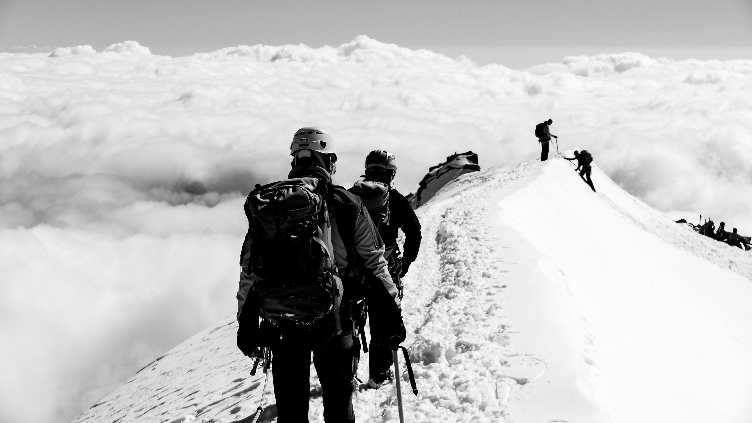 Allalinhorn: ridge (Hohlaubgrat) 4027m
