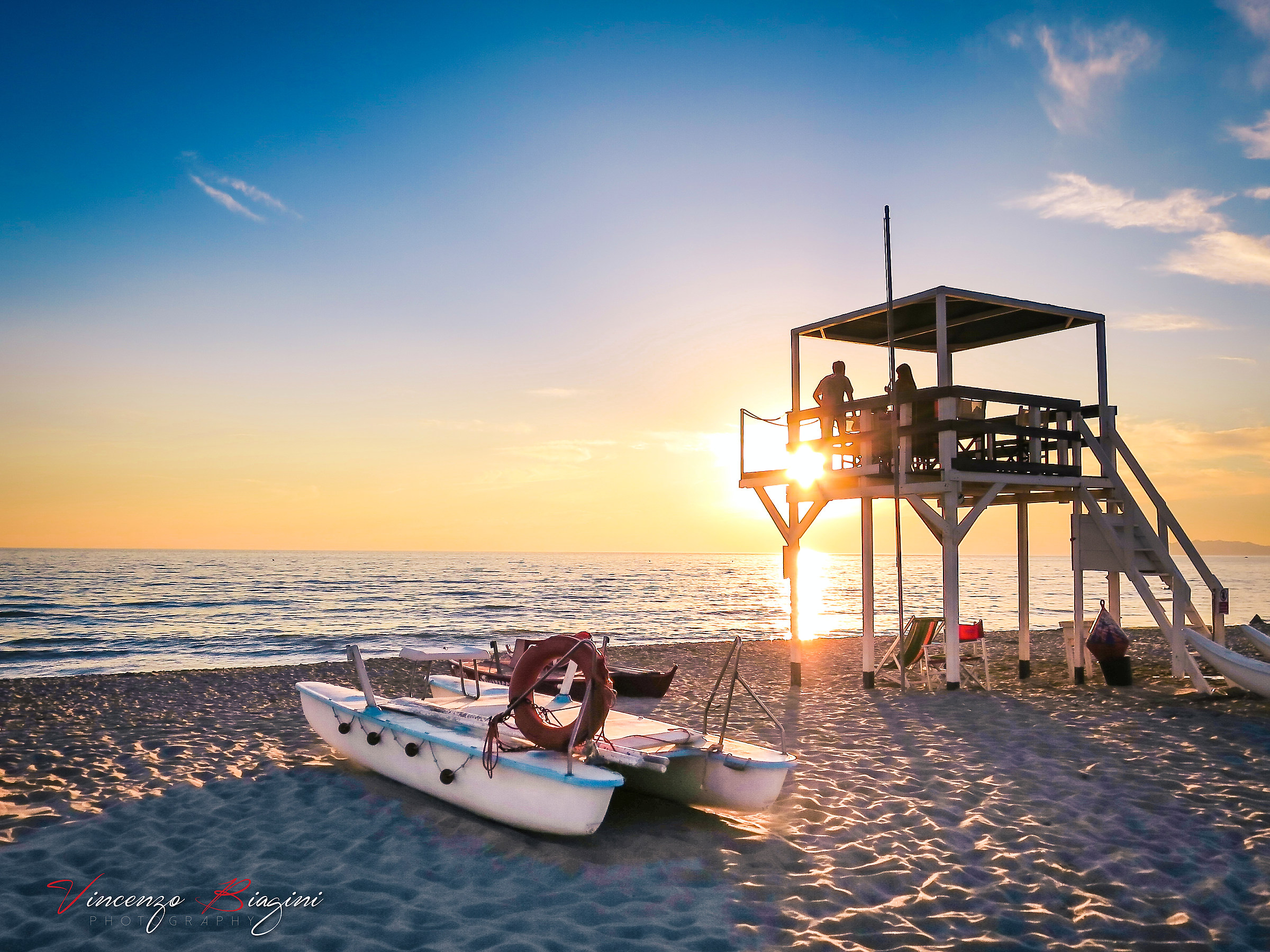Tramonto sulla spiaggia