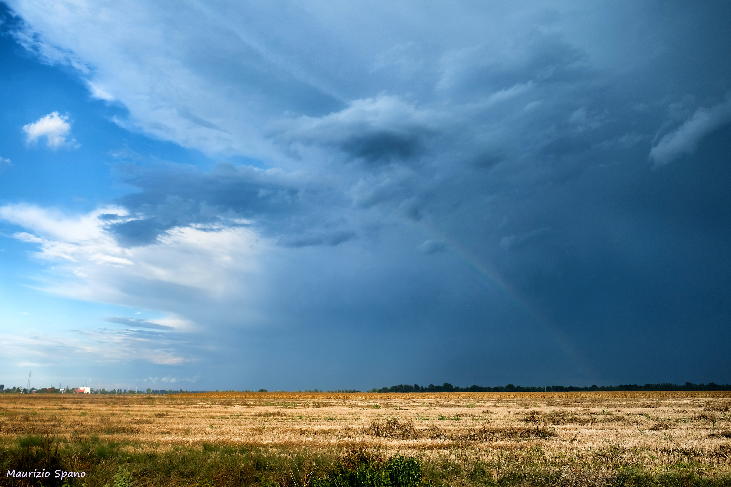 A rainbow .. almost hidden ...