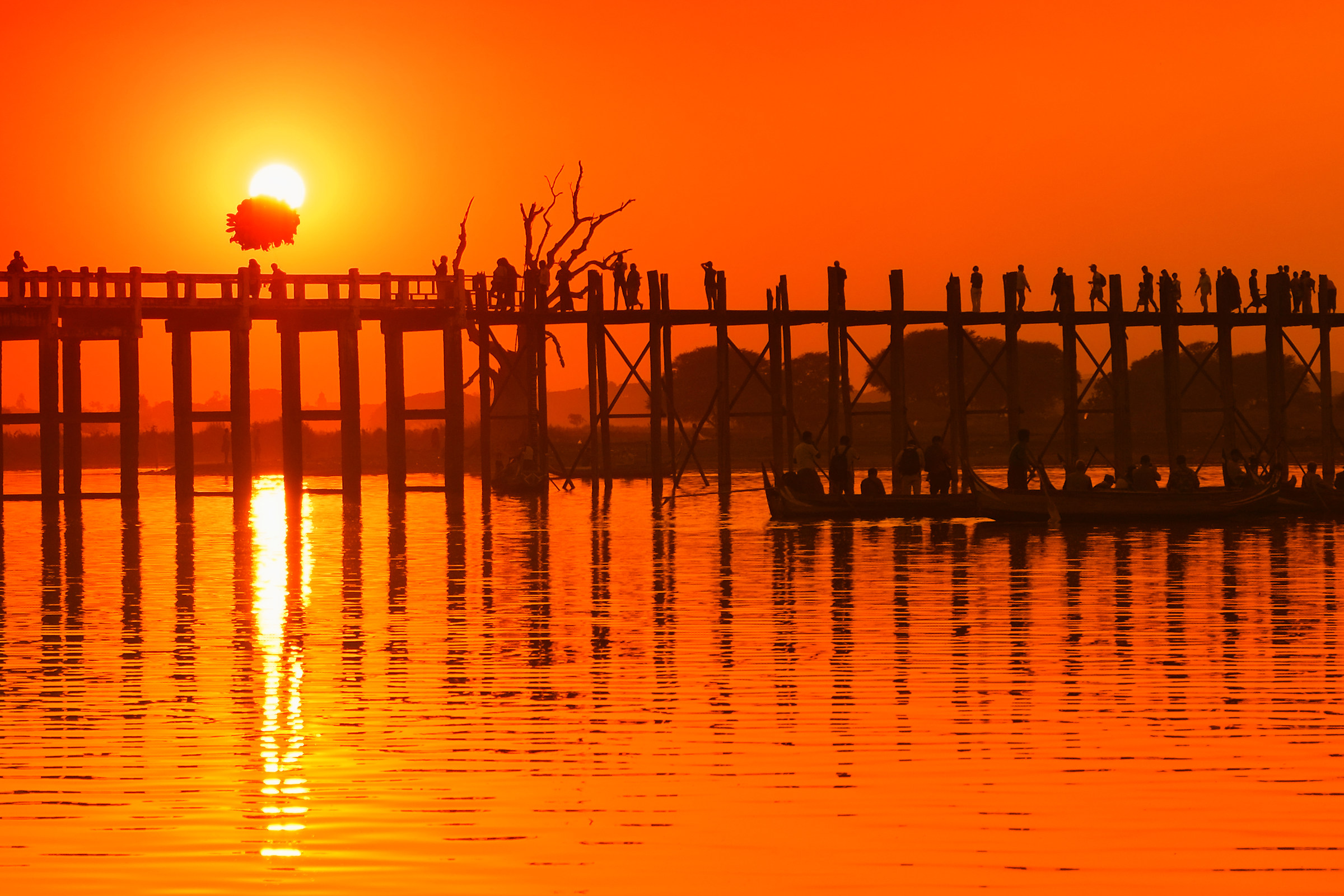 U Bein Bridge at sunset