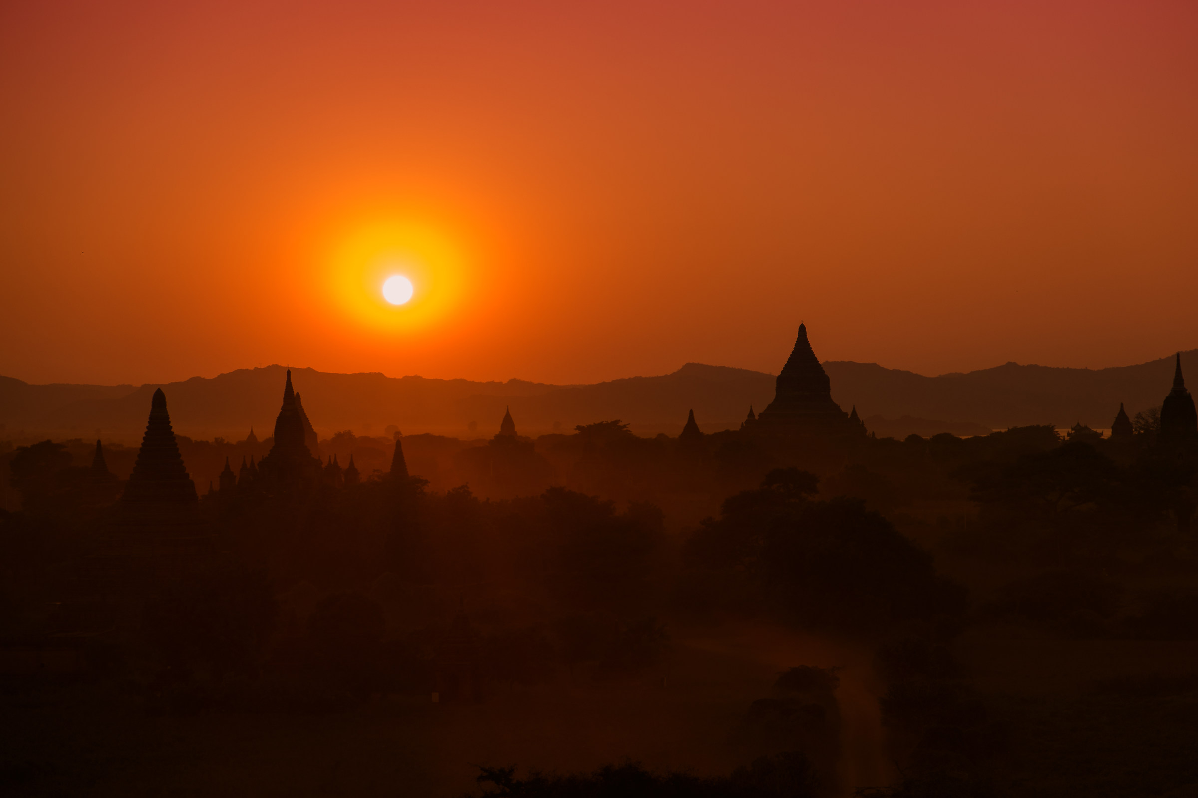 bagan at sunset