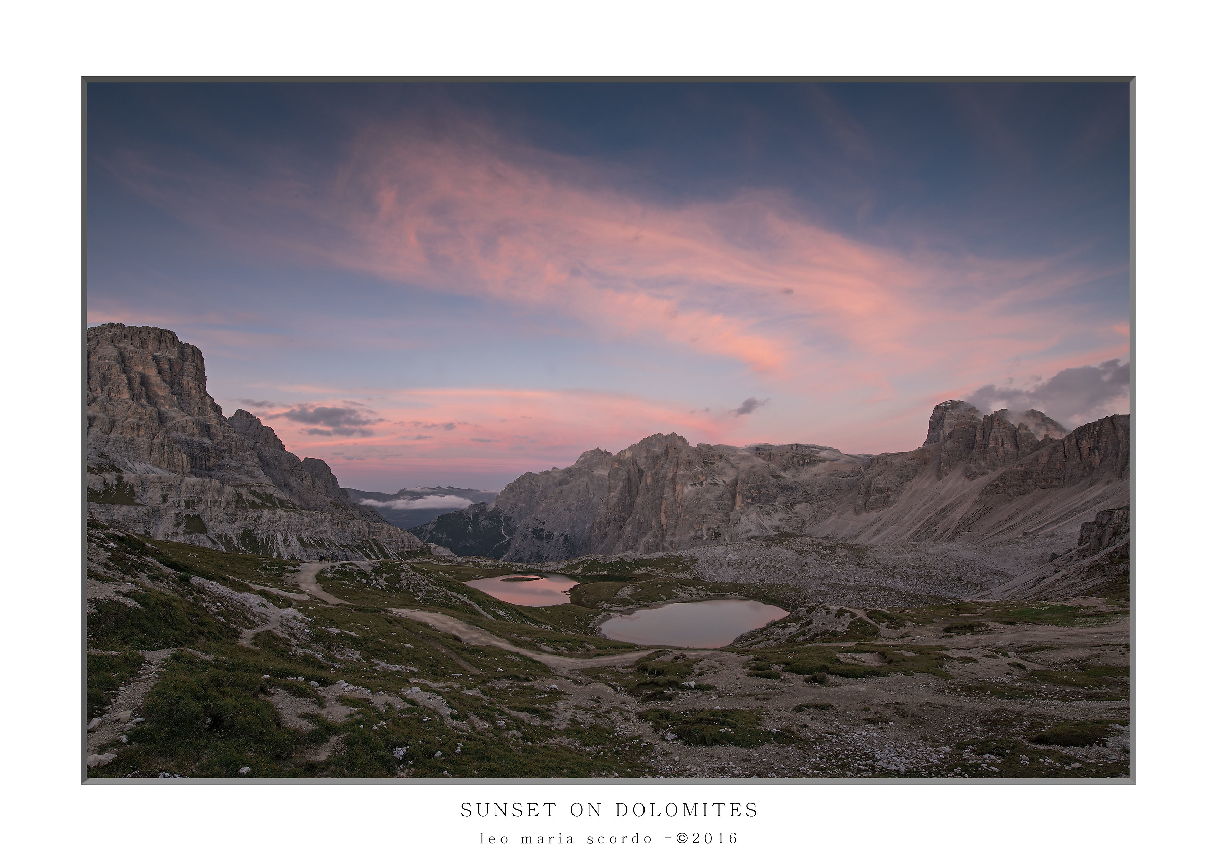 Sunset on Dolomites