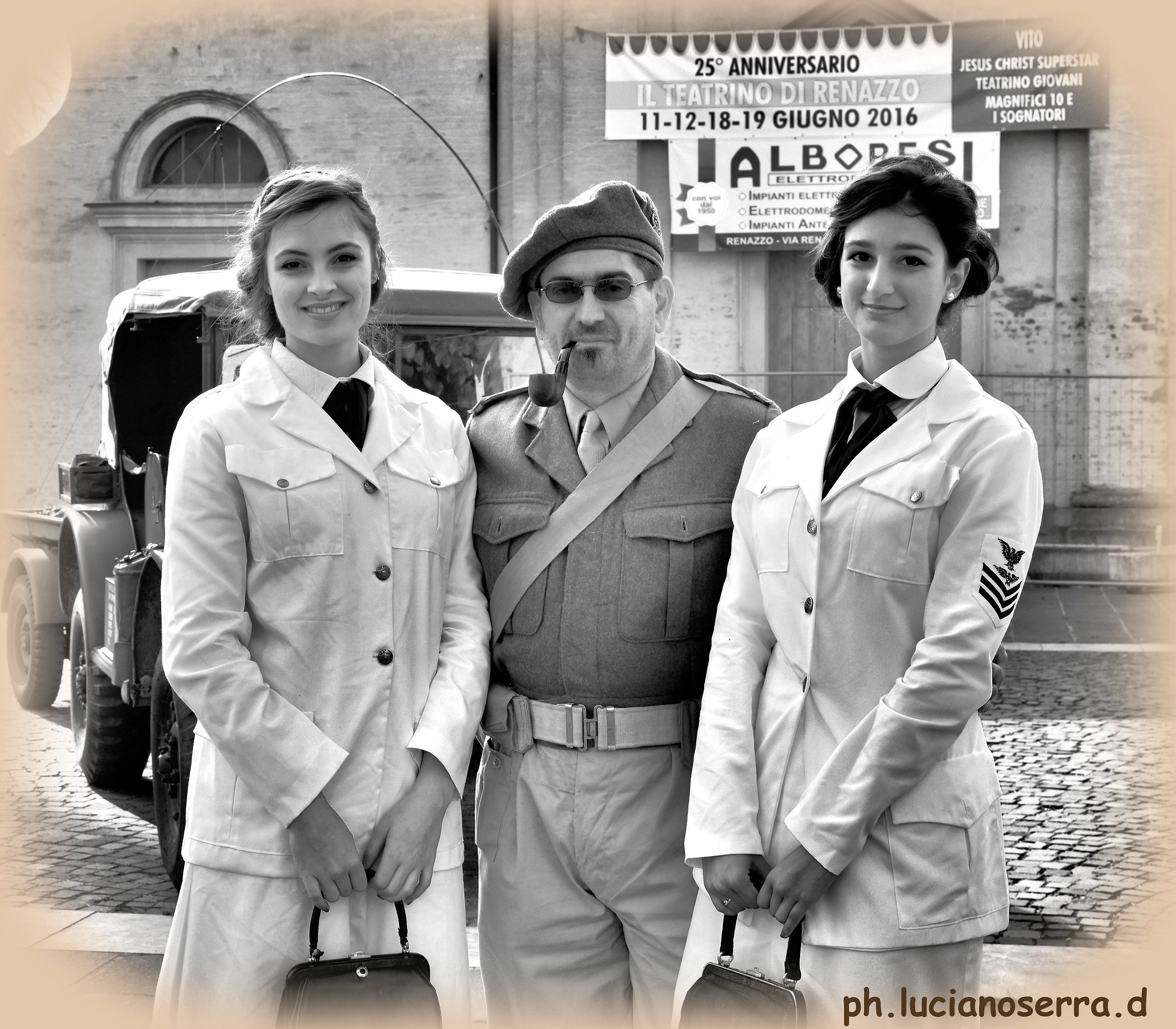 Figuranti con divise militari della II Guerra Mondiale