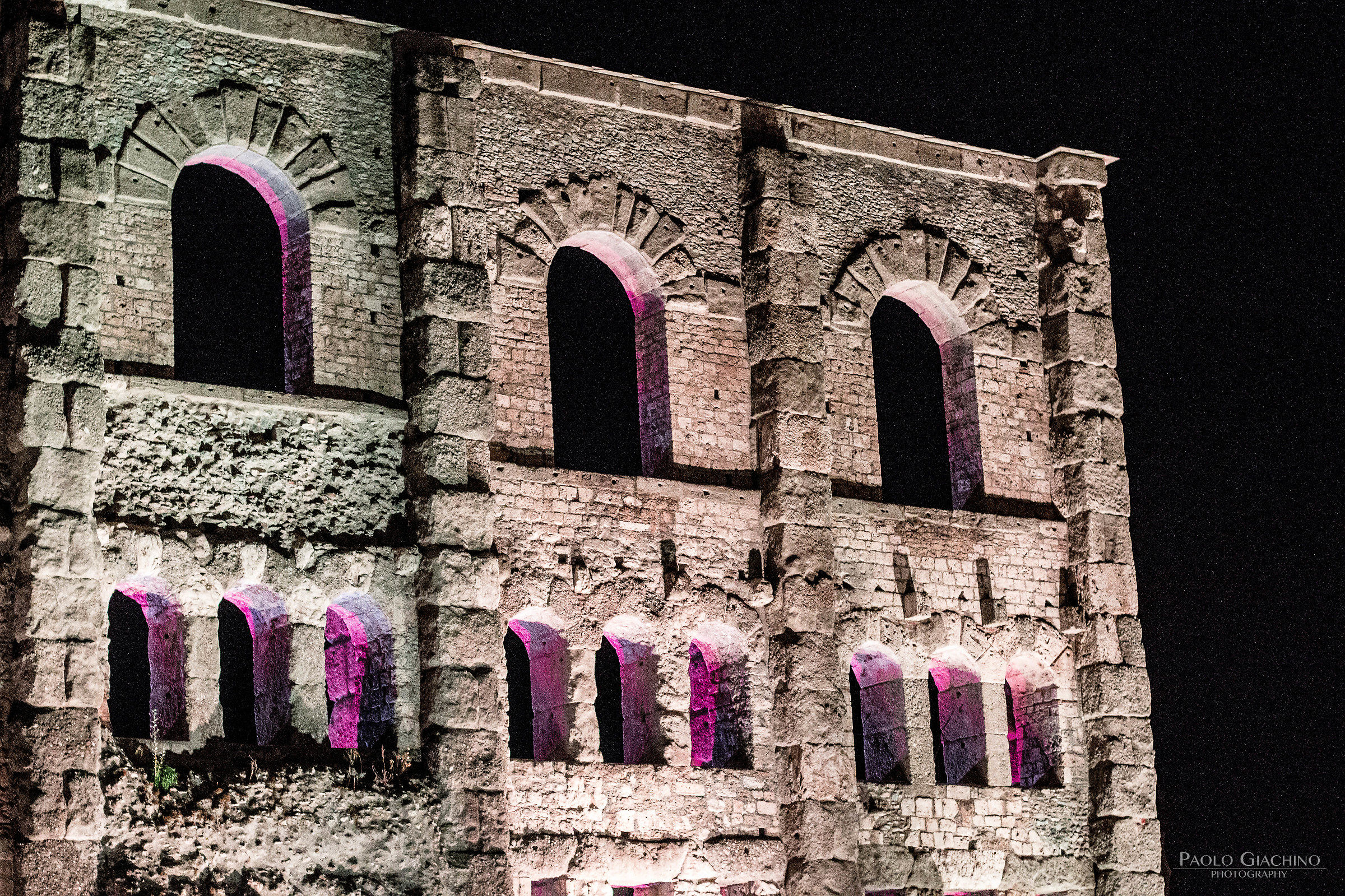 Roman theater in pink