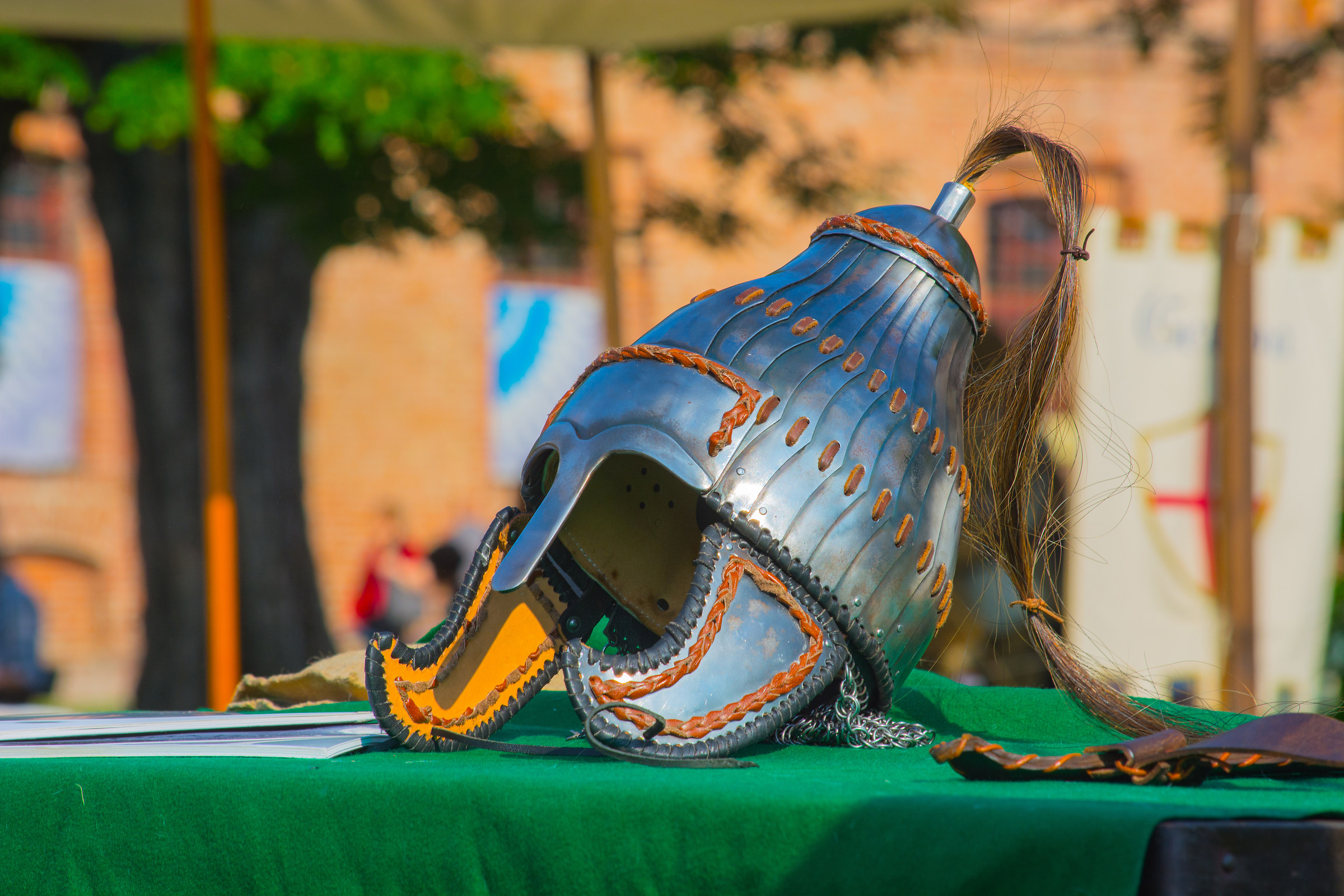 "... She has bound her head"