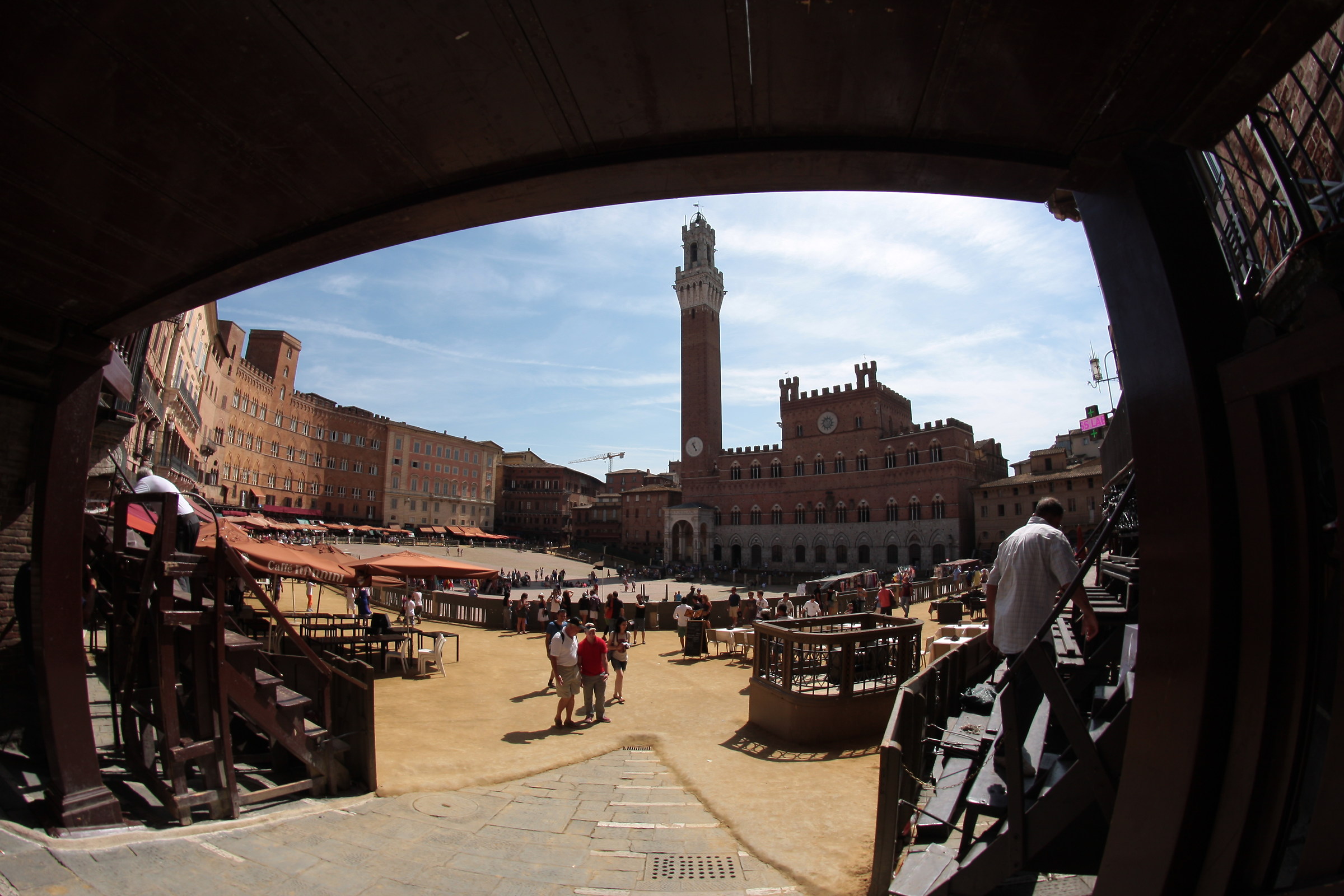 Piazza del Campo in the days of the Palio
