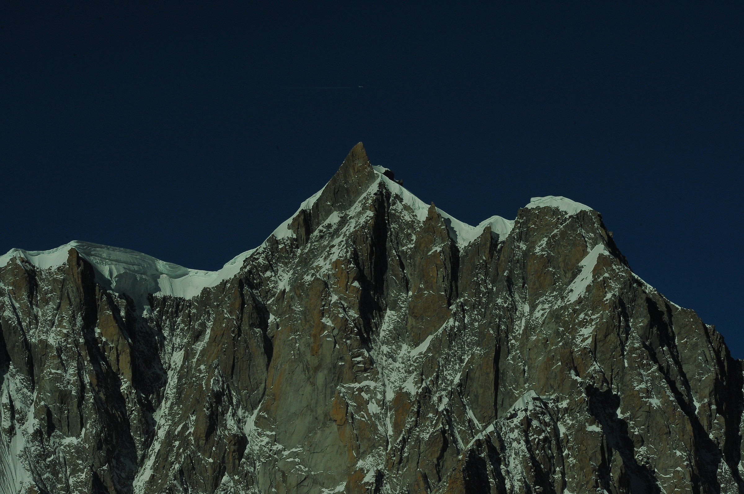 the mont maudit with above ... Plane