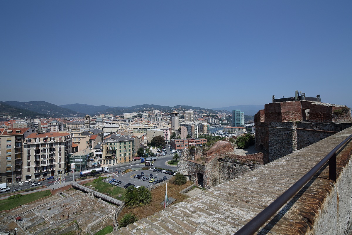 port and city of Savona seen from the fortress Priamar