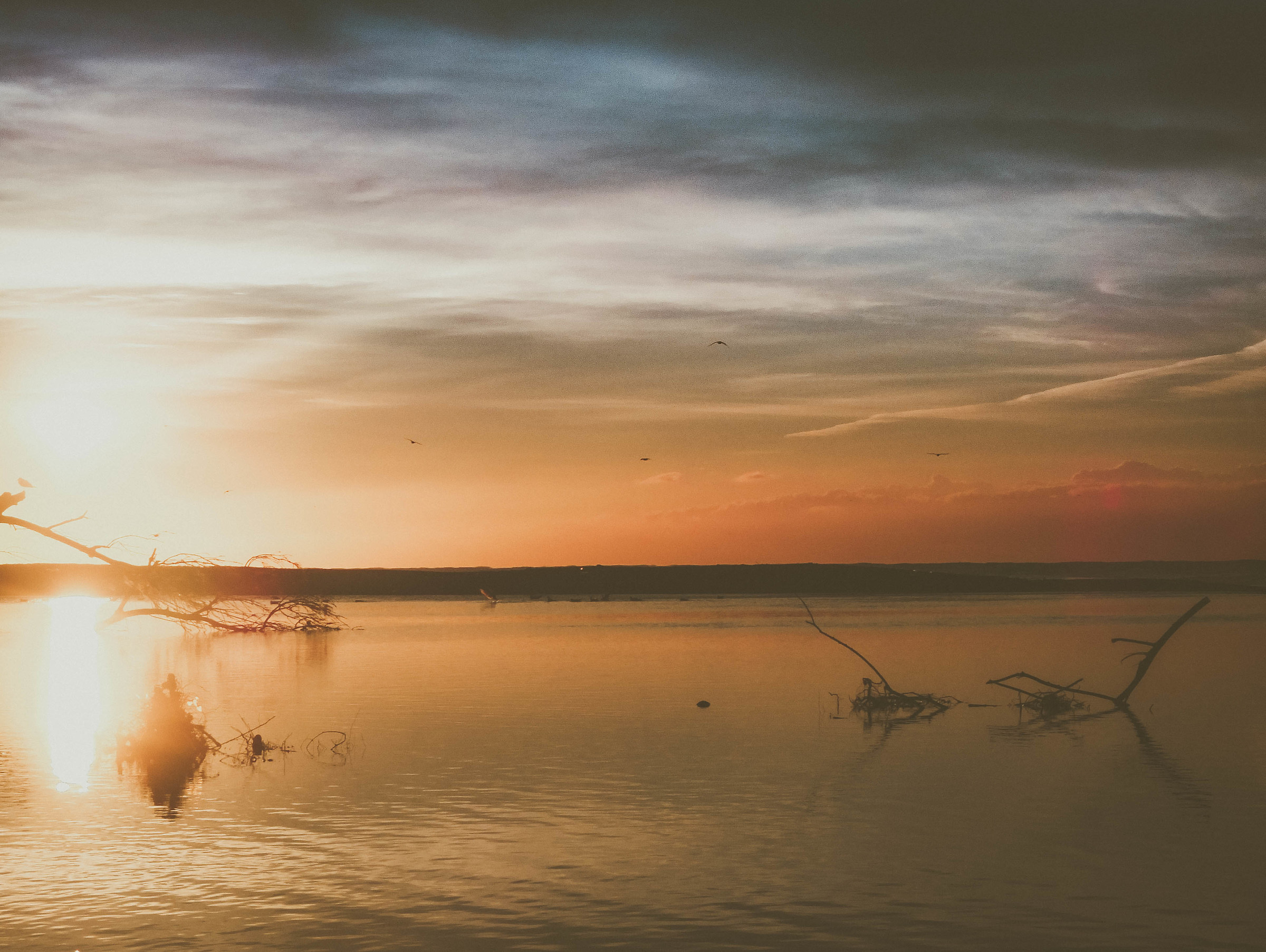 Between river and sea.