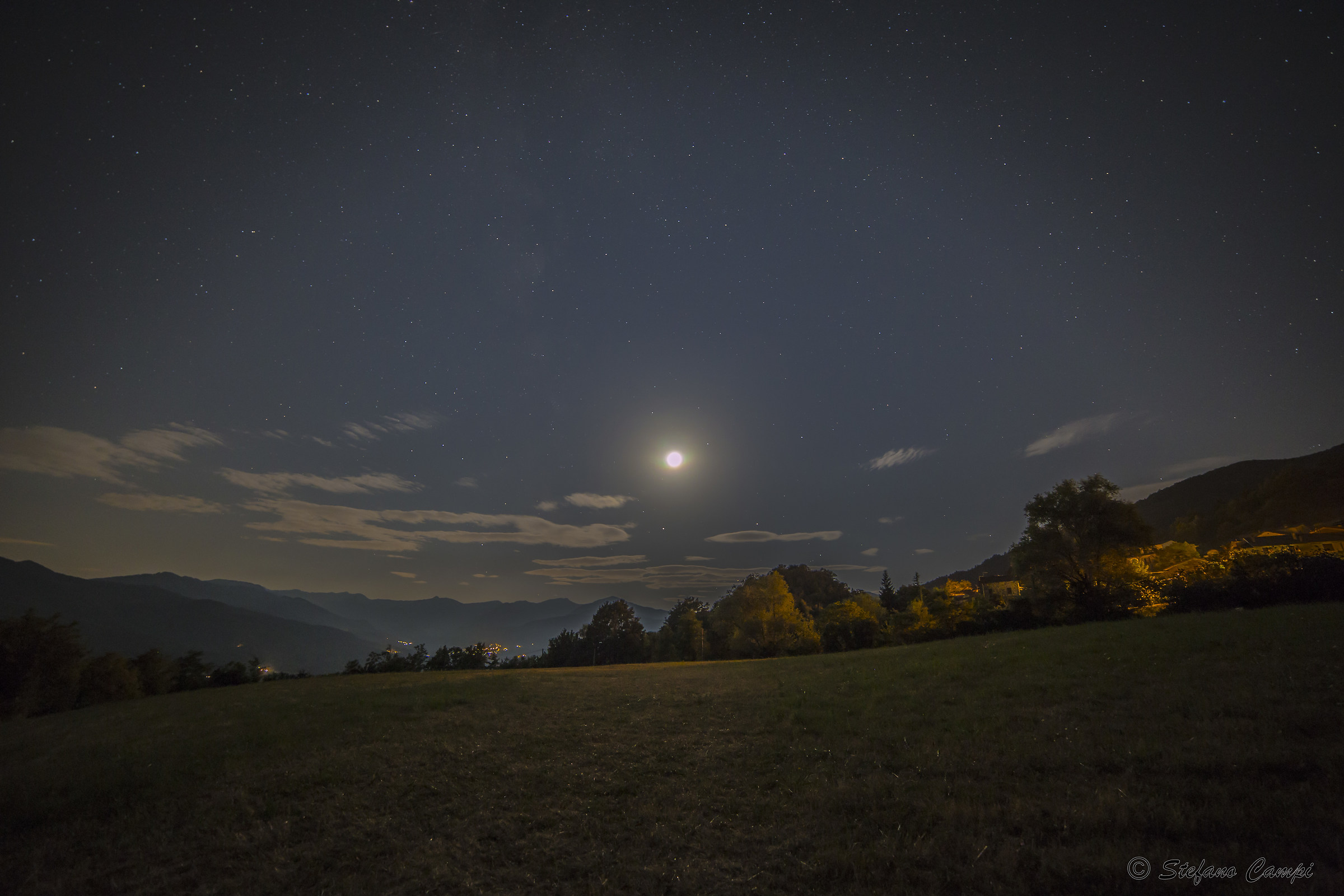 La mia valle al chiaro di Luna
