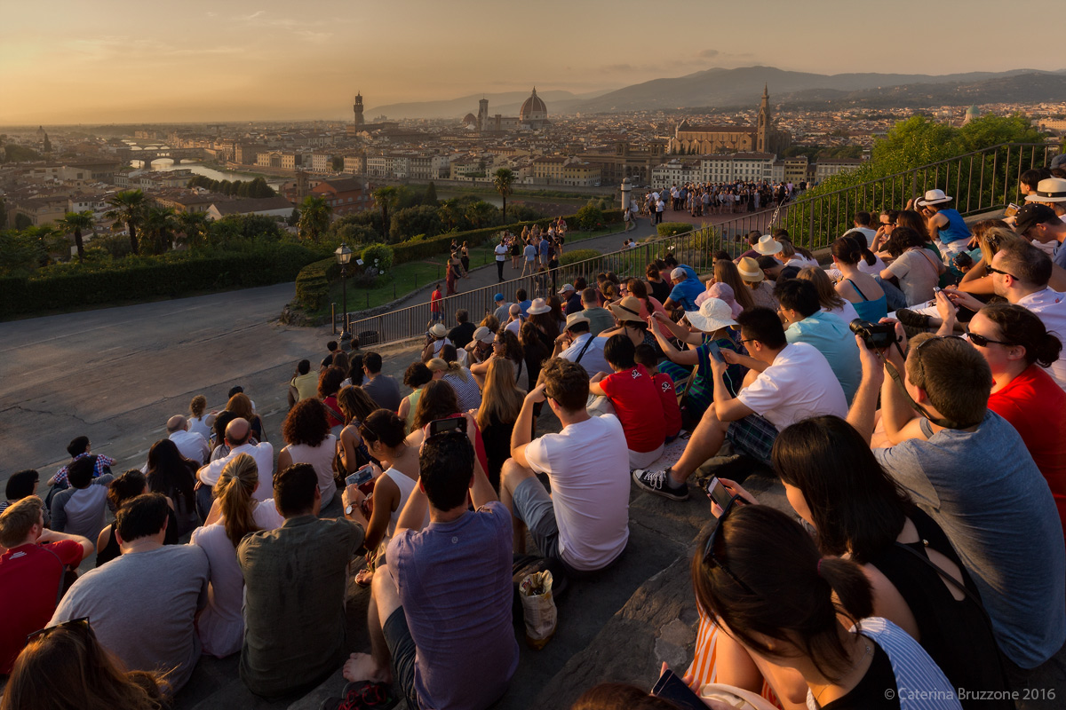 Lo spettacolo va in scena: tramonto a Firenze