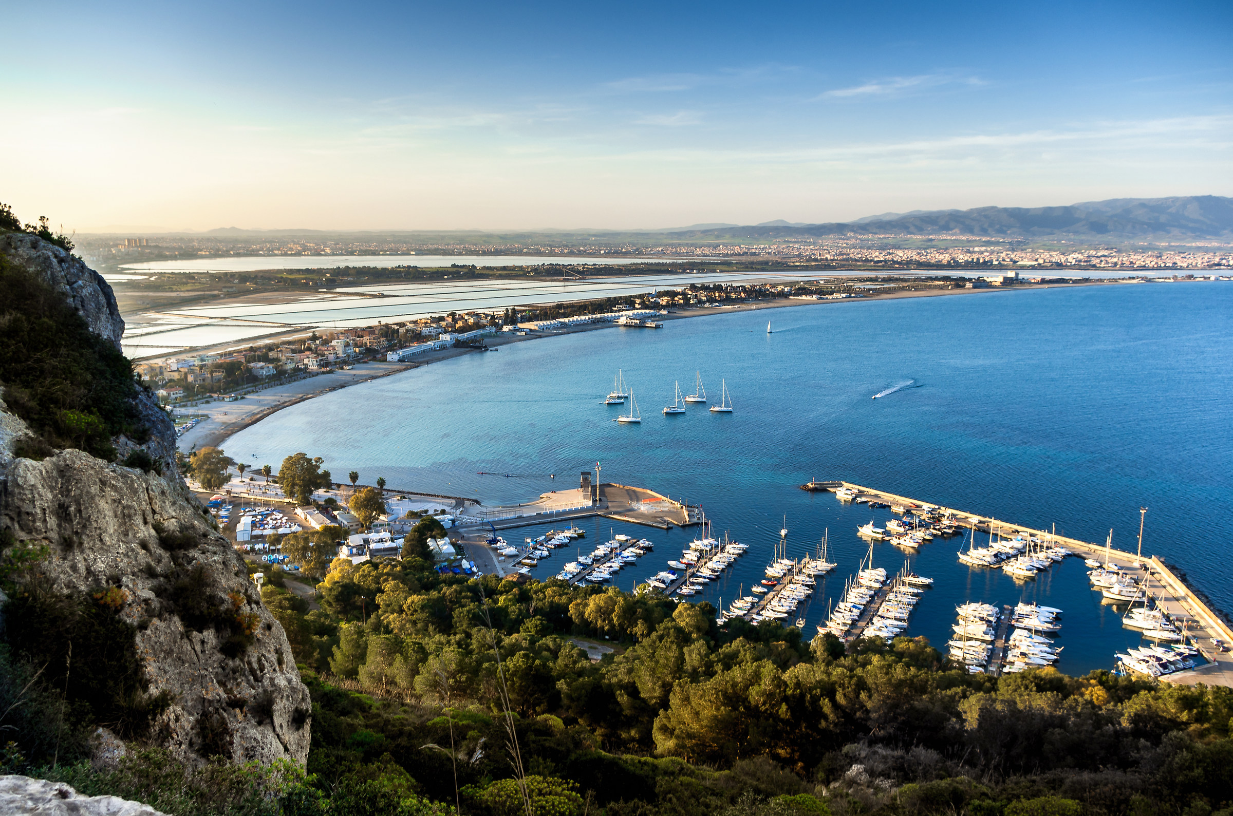 Poetto seen from Sella del Diavolo