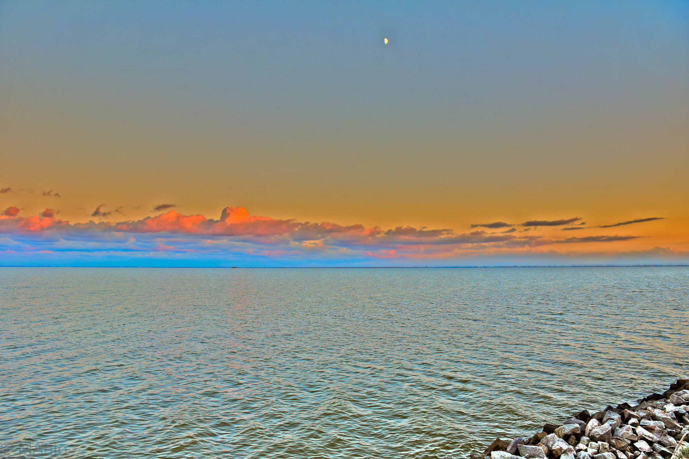 Autumn evening in the valleys of Comacchio